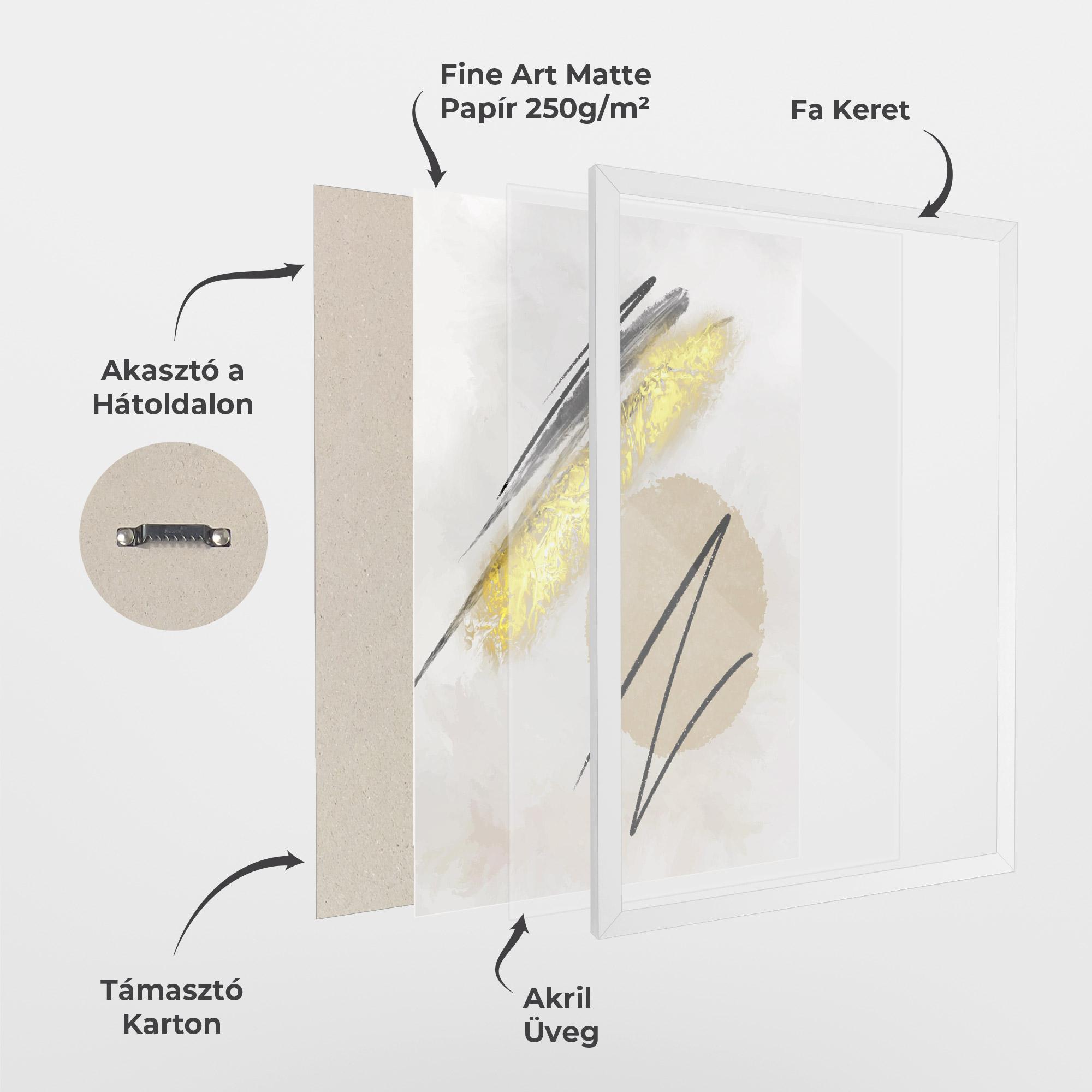 Keretezett Poszter Gold Brush mockup 1