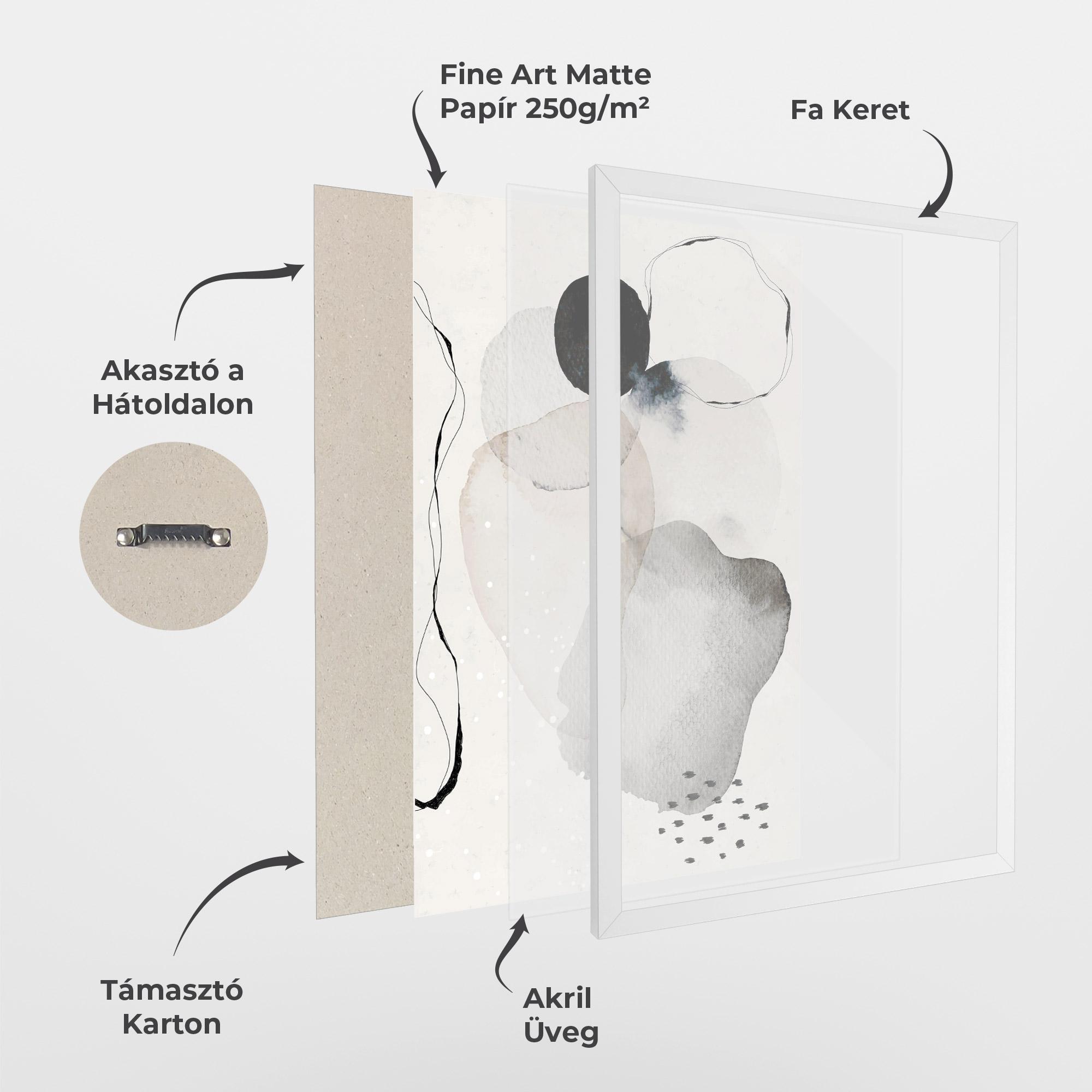 Keretezett Poszter Water Color Art mockup 1