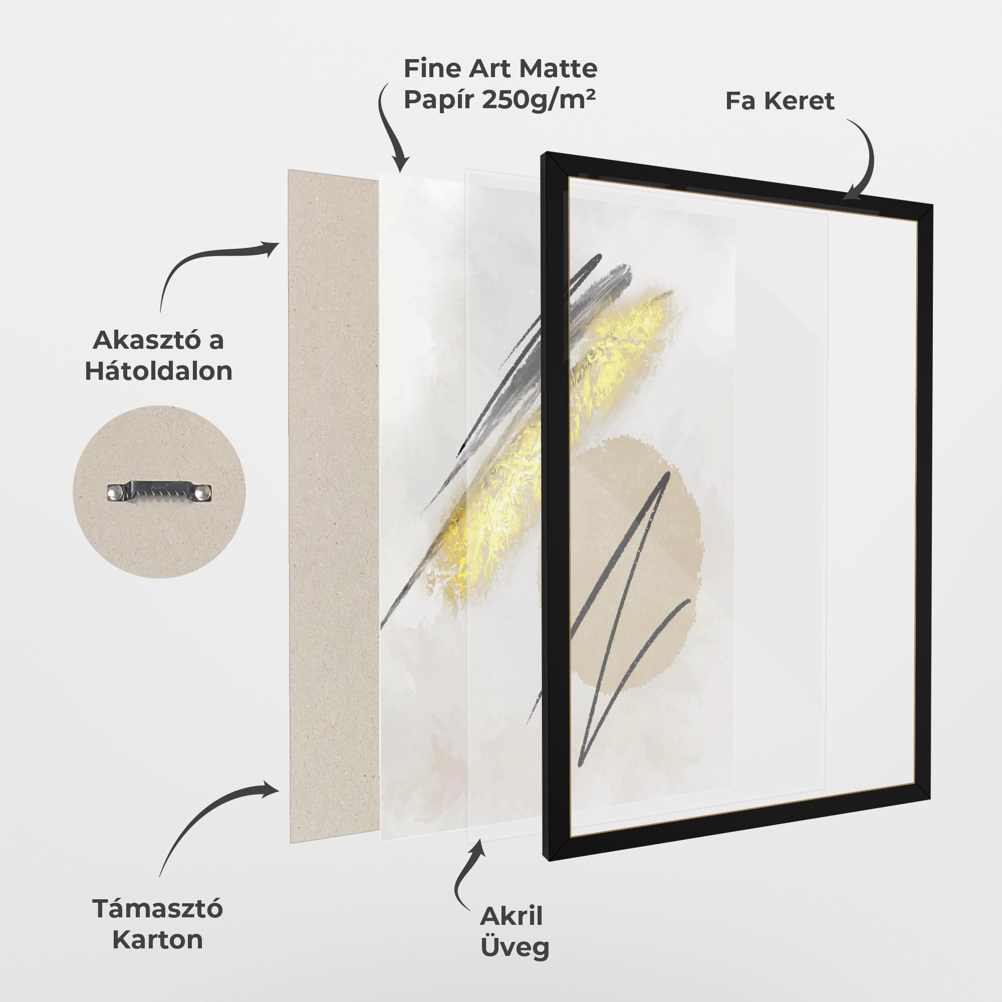 Keretezett Poszter Gold Brush mockup 1