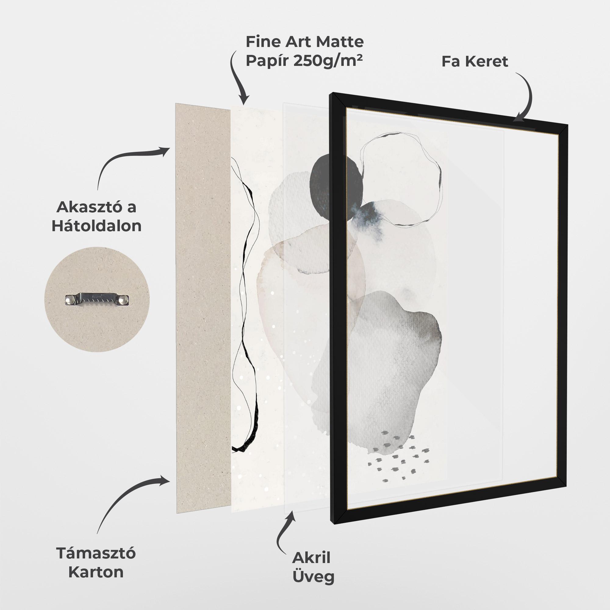 Keretezett Poszter Water Color Art mockup 1