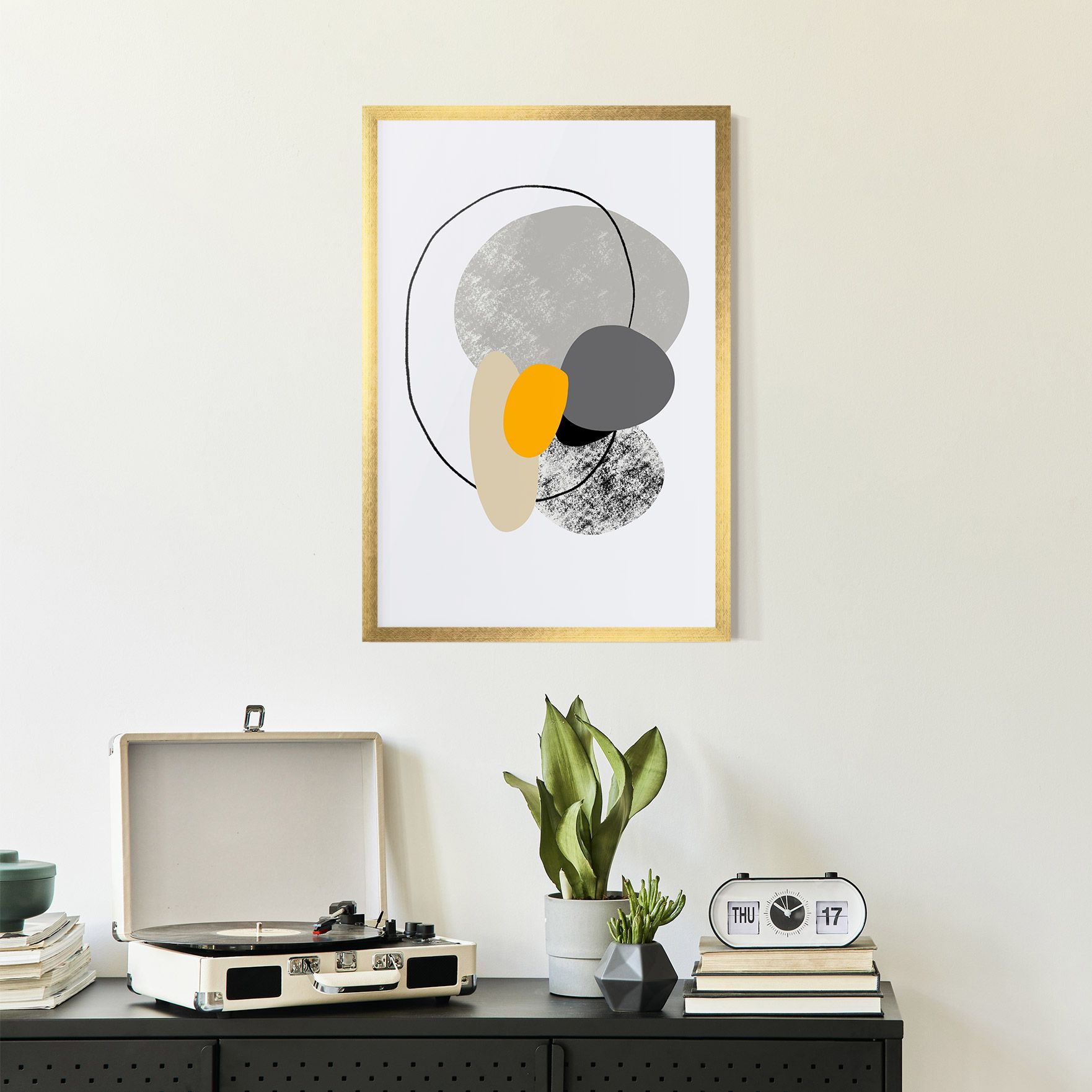 Grey Orange Shape mockup 2