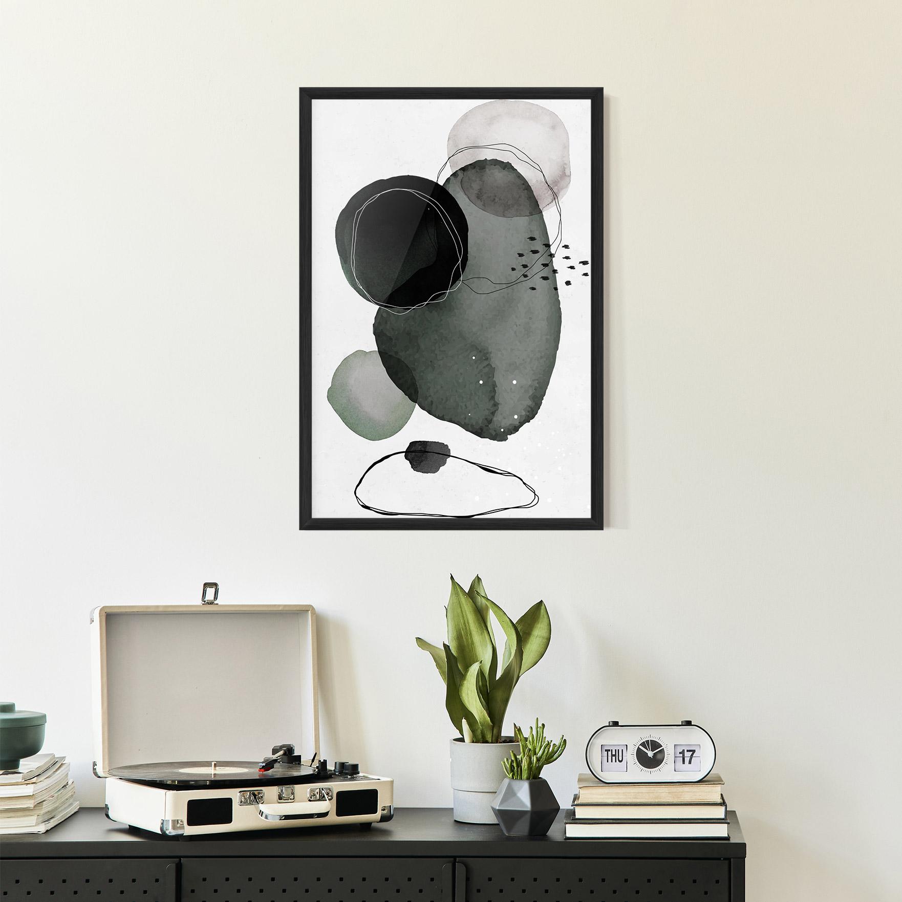 Keretezett Poszter Green Watercolor mockup 2