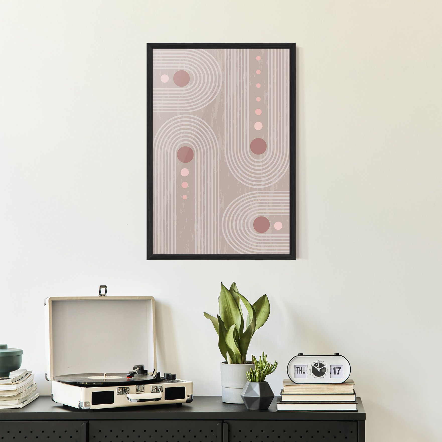 Pink Circle On Cream mockup 2