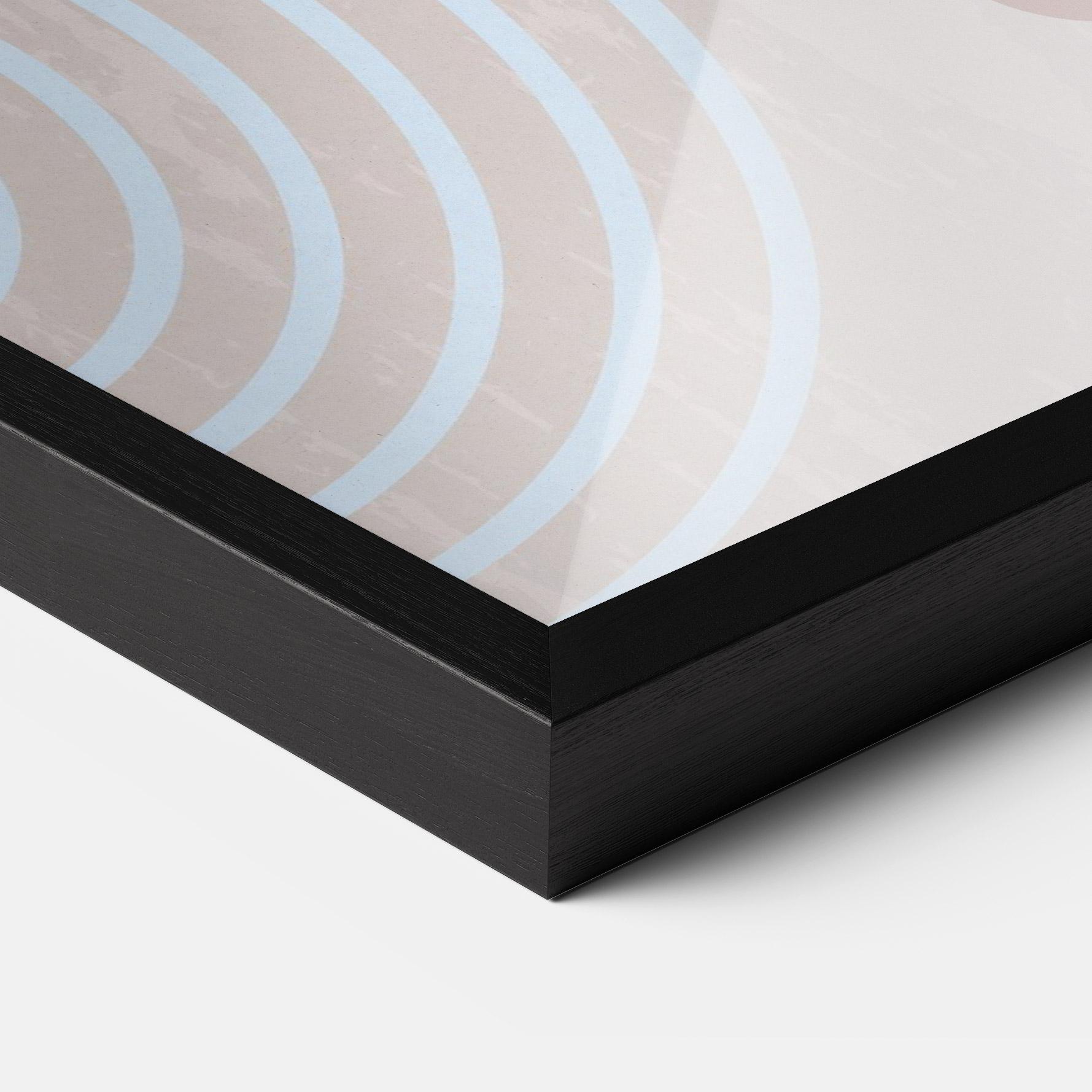 Keretezett Poszter Blue Lines On Pink mockup 3