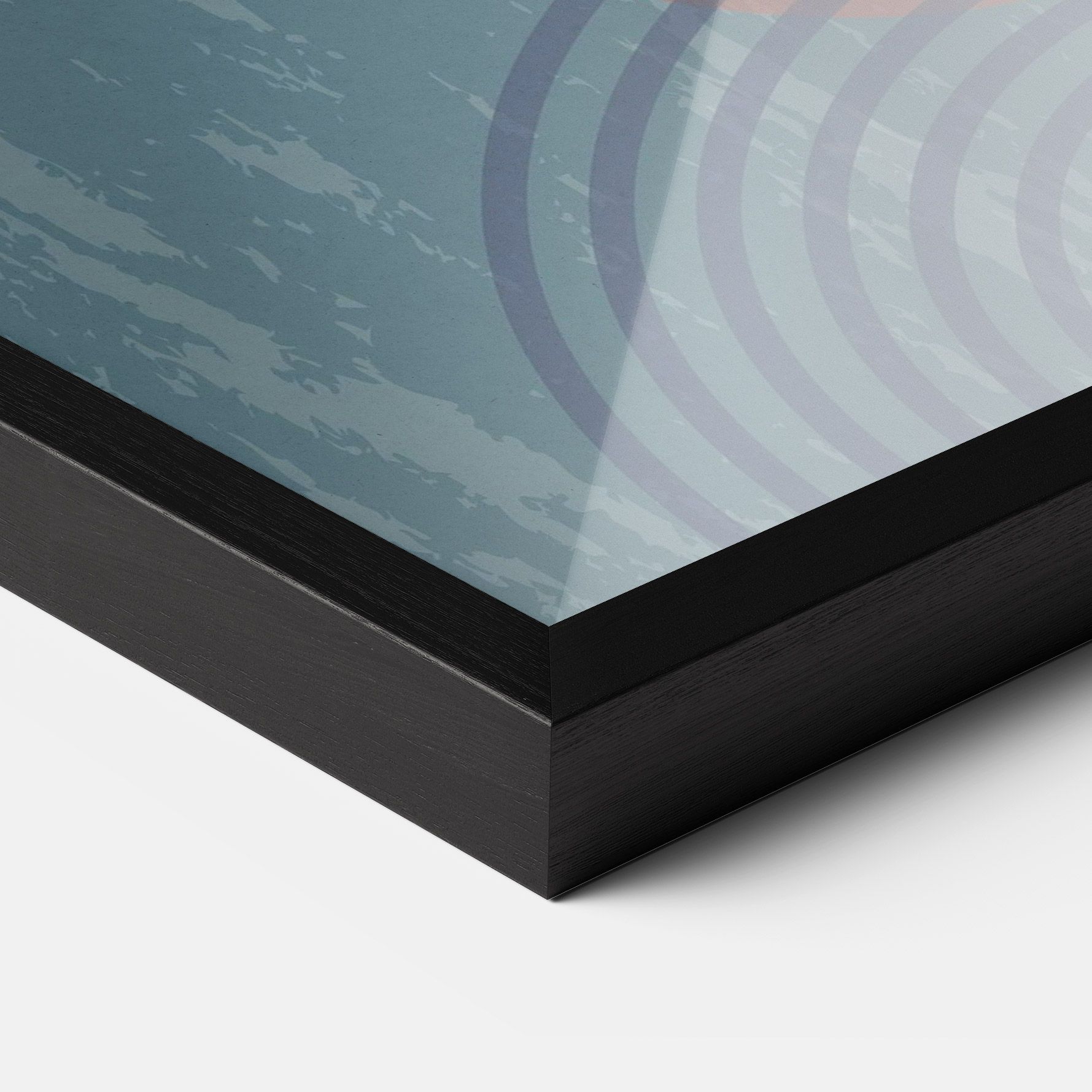 Pink Circle On Blue mockup 3