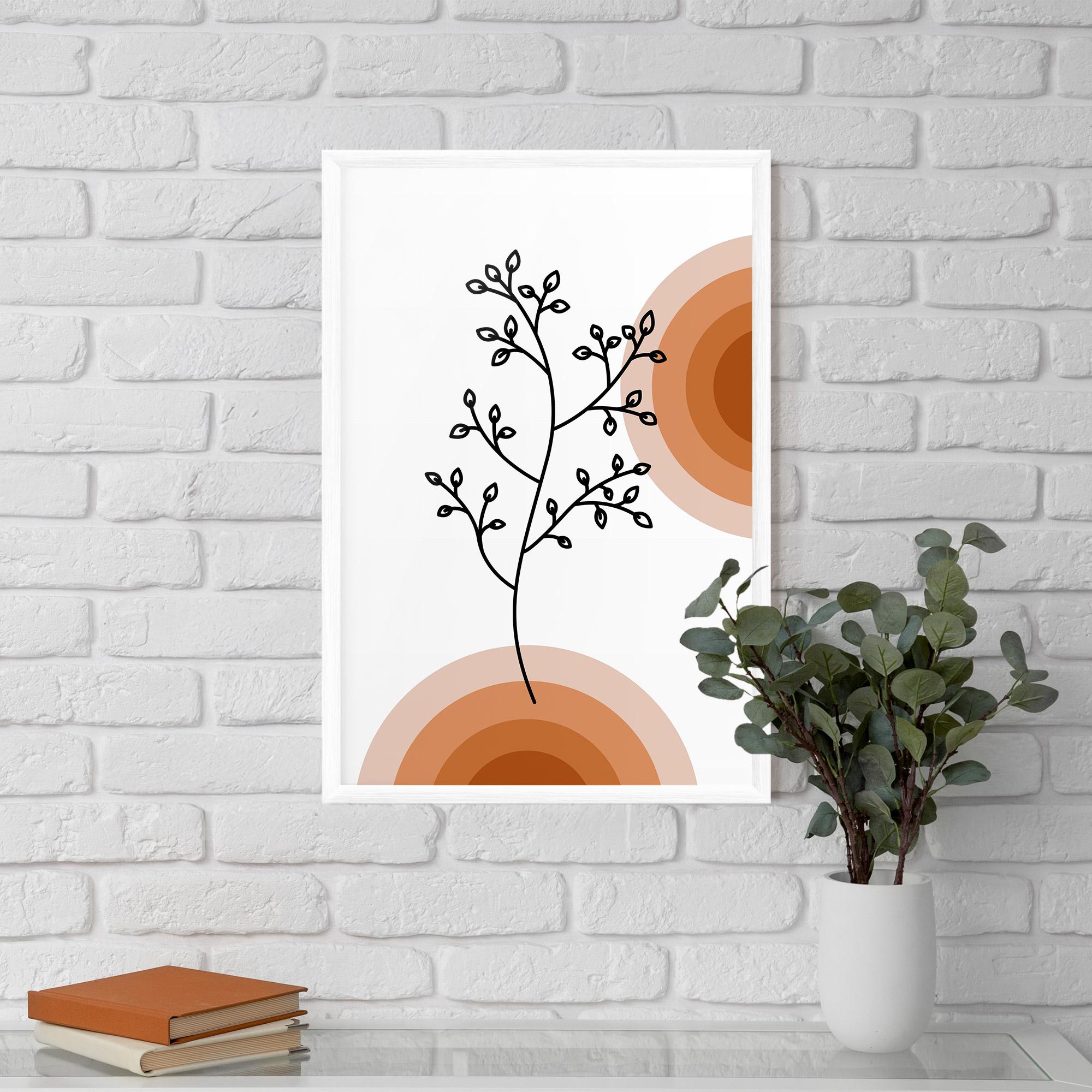 Keretezett Poszter Plant Orange Circle mockup 5