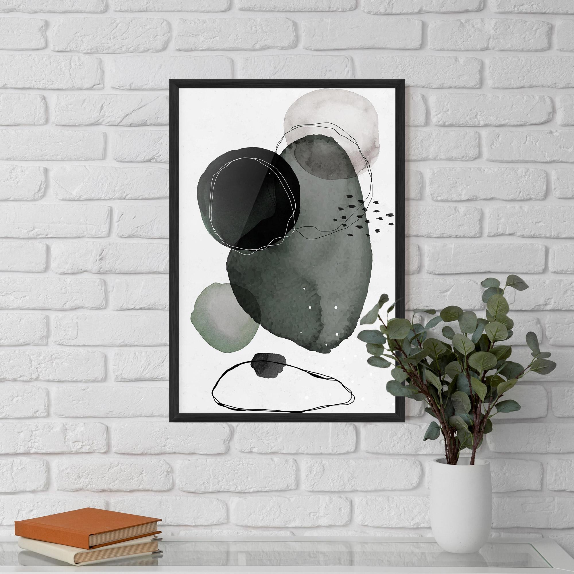 Keretezett Poszter Green Watercolor mockup 5