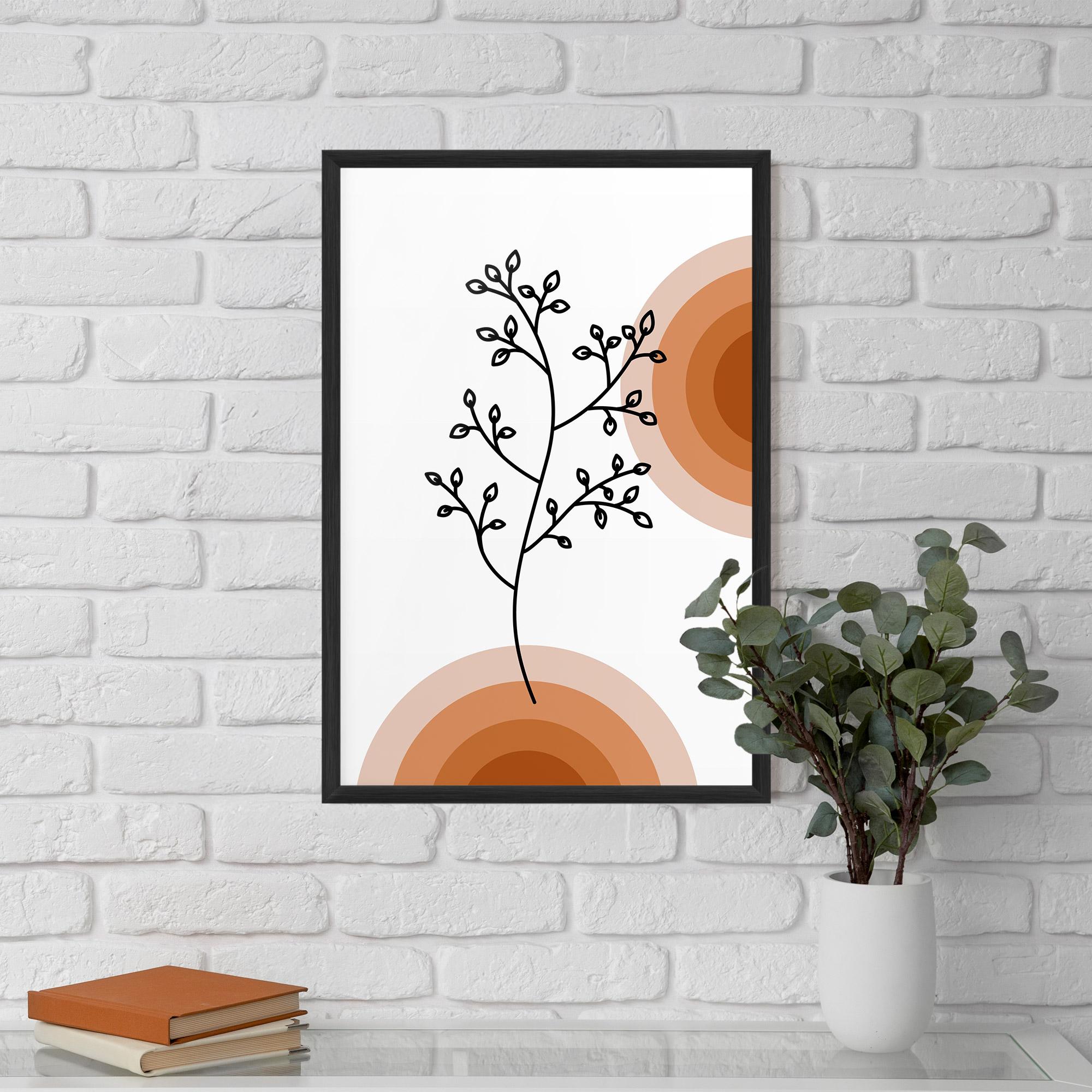 Keretezett Poszter Plant Orange Circle mockup 5