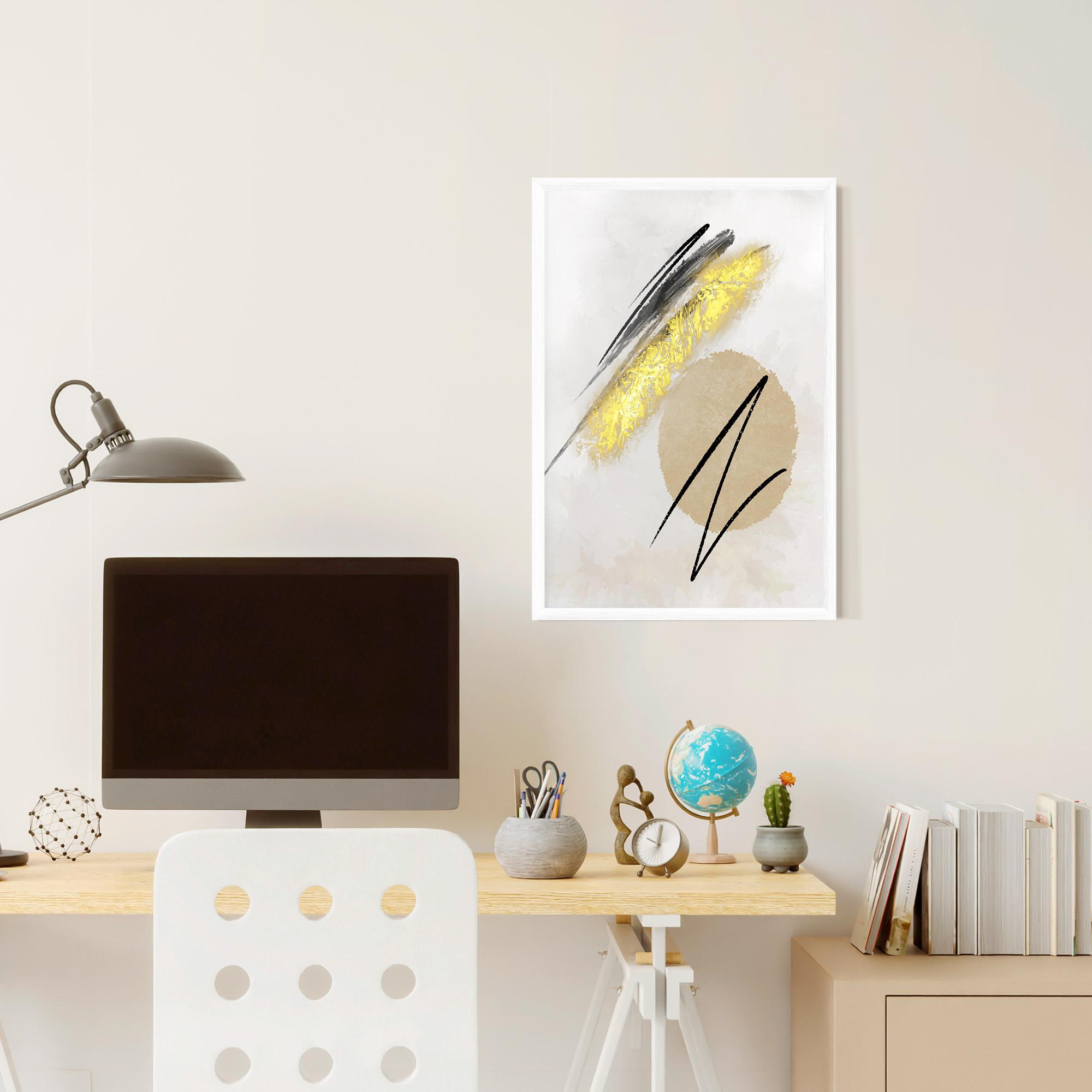 Keretezett Poszter Gold Brush mockup 6