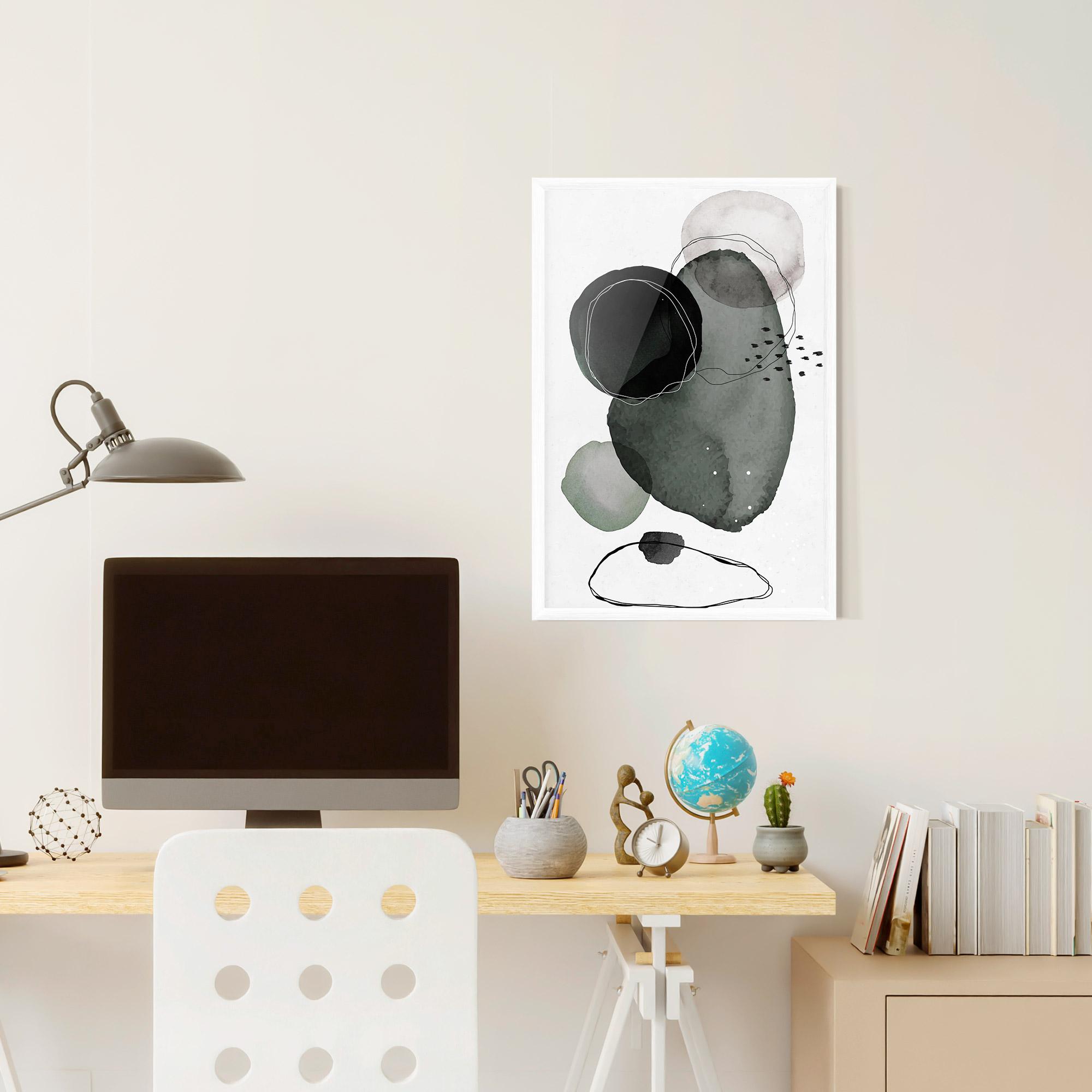 Keretezett Poszter Green Watercolor mockup 6