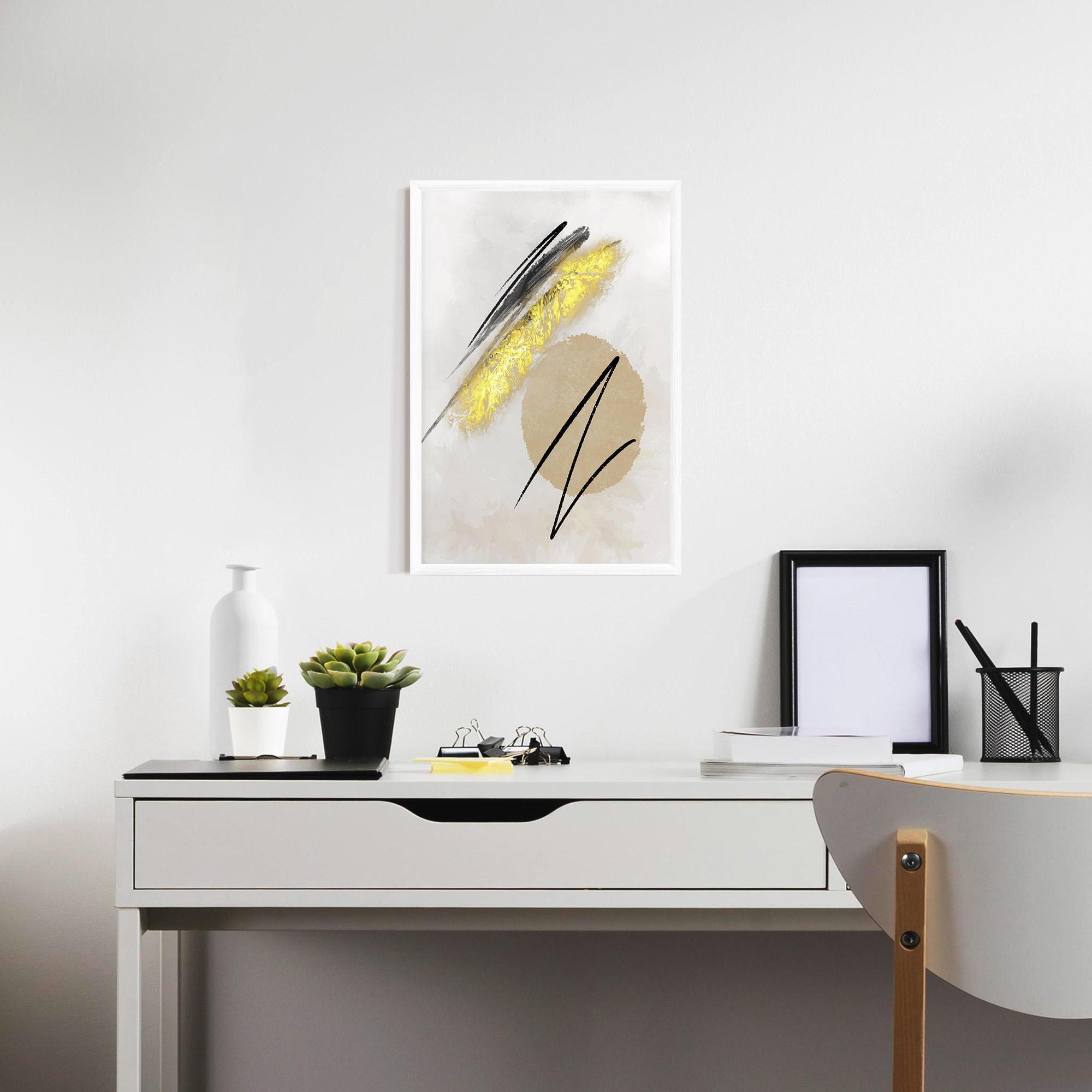 Keretezett Poszter Gold Brush mockup 7