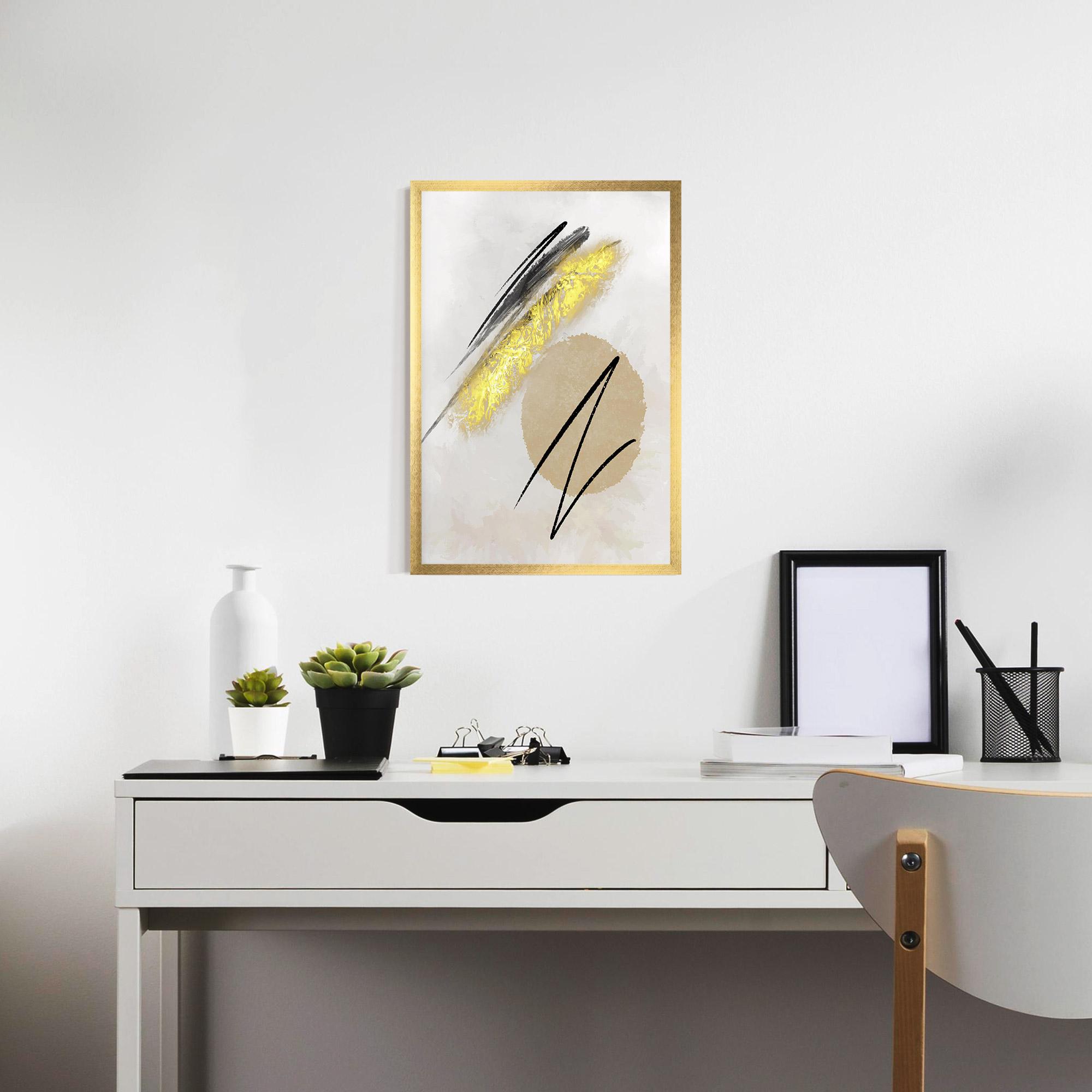 Keretezett Poszter Gold Brush mockup 7