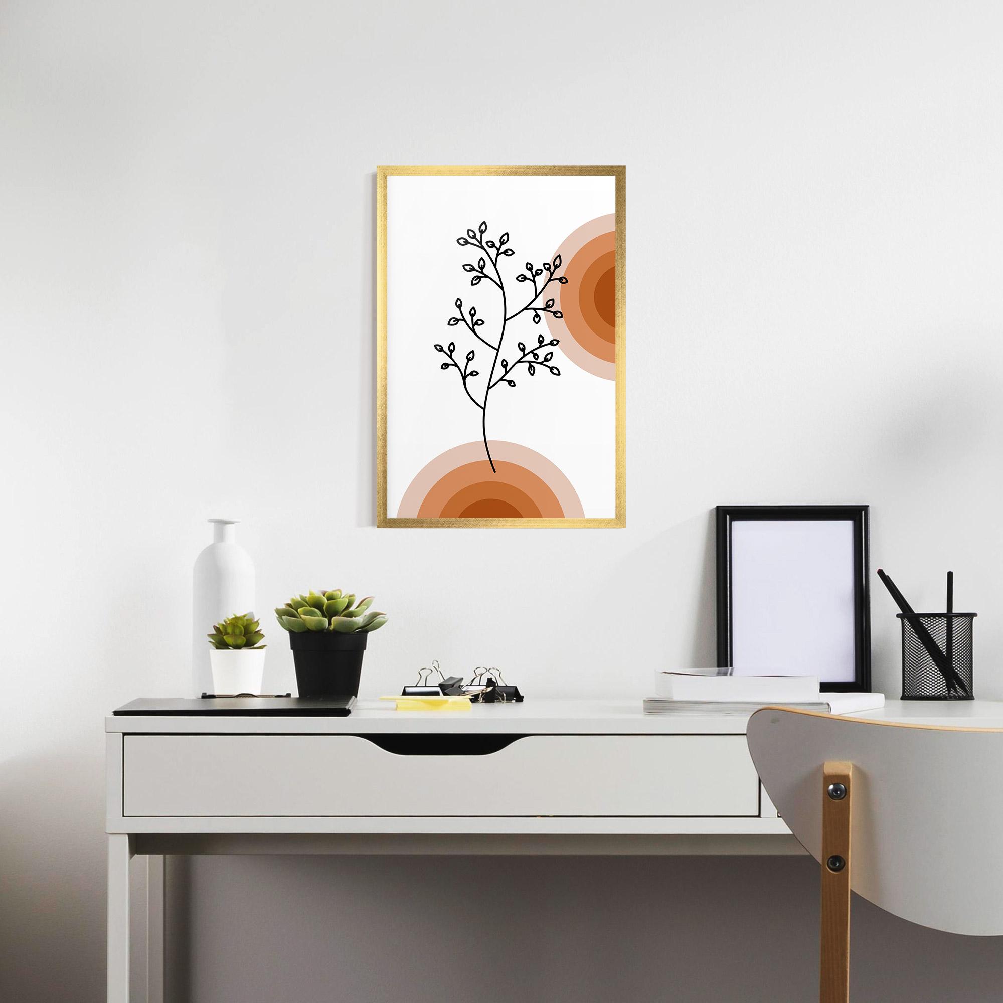 Keretezett Poszter Plant Orange Circle mockup 7