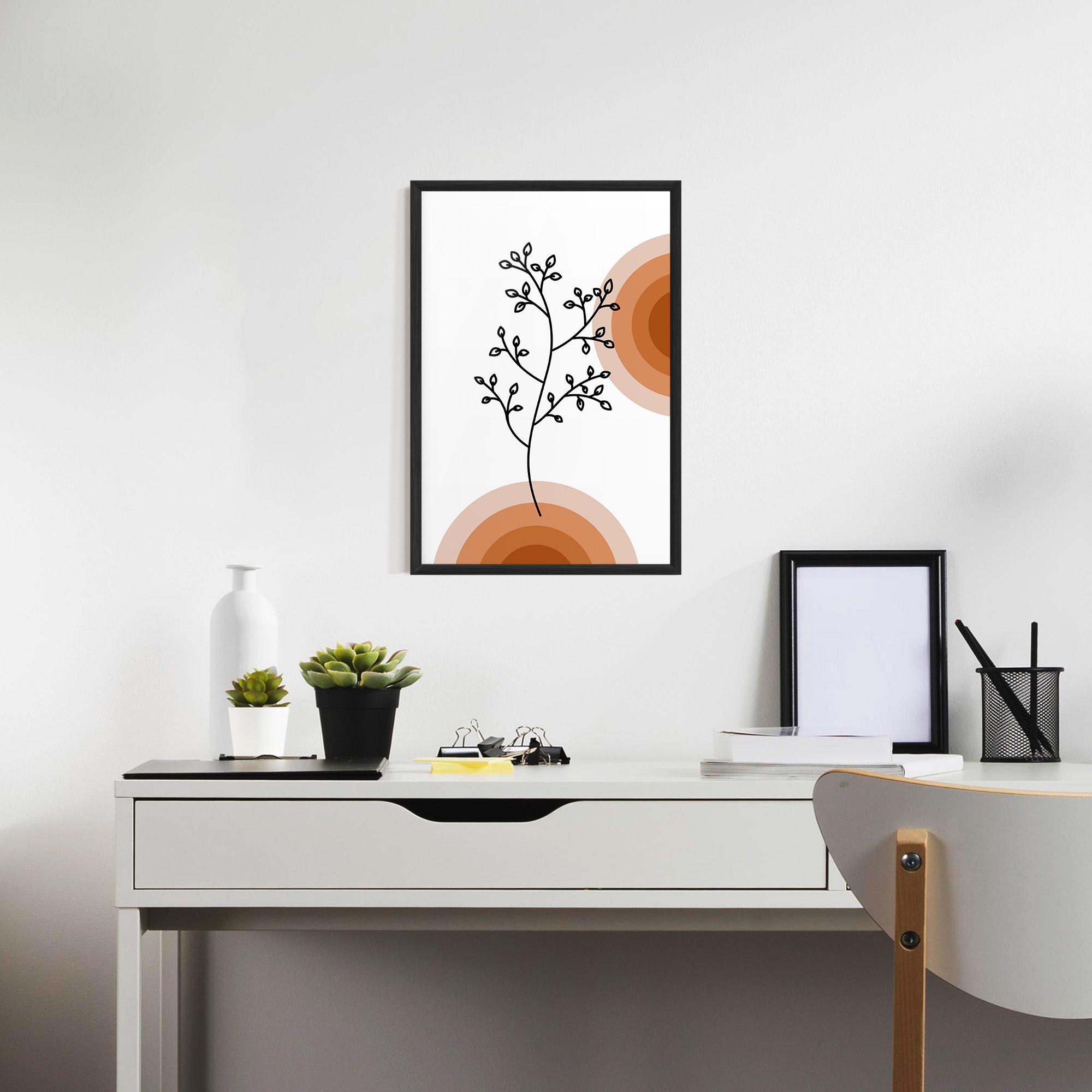 Keretezett Poszter Plant Orange Circle mockup 7