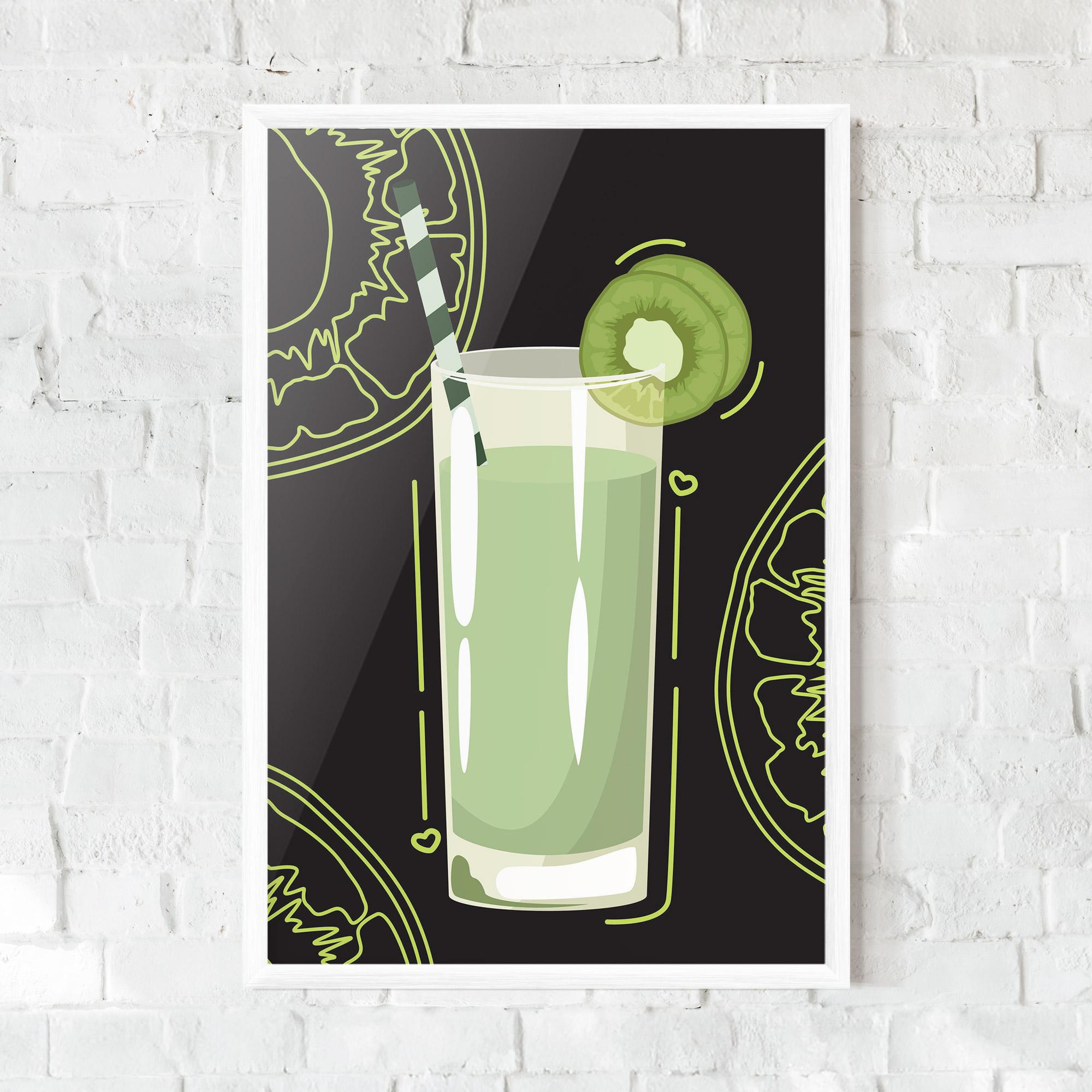 Keretezett Poszter Kiwi Drink mockup 0