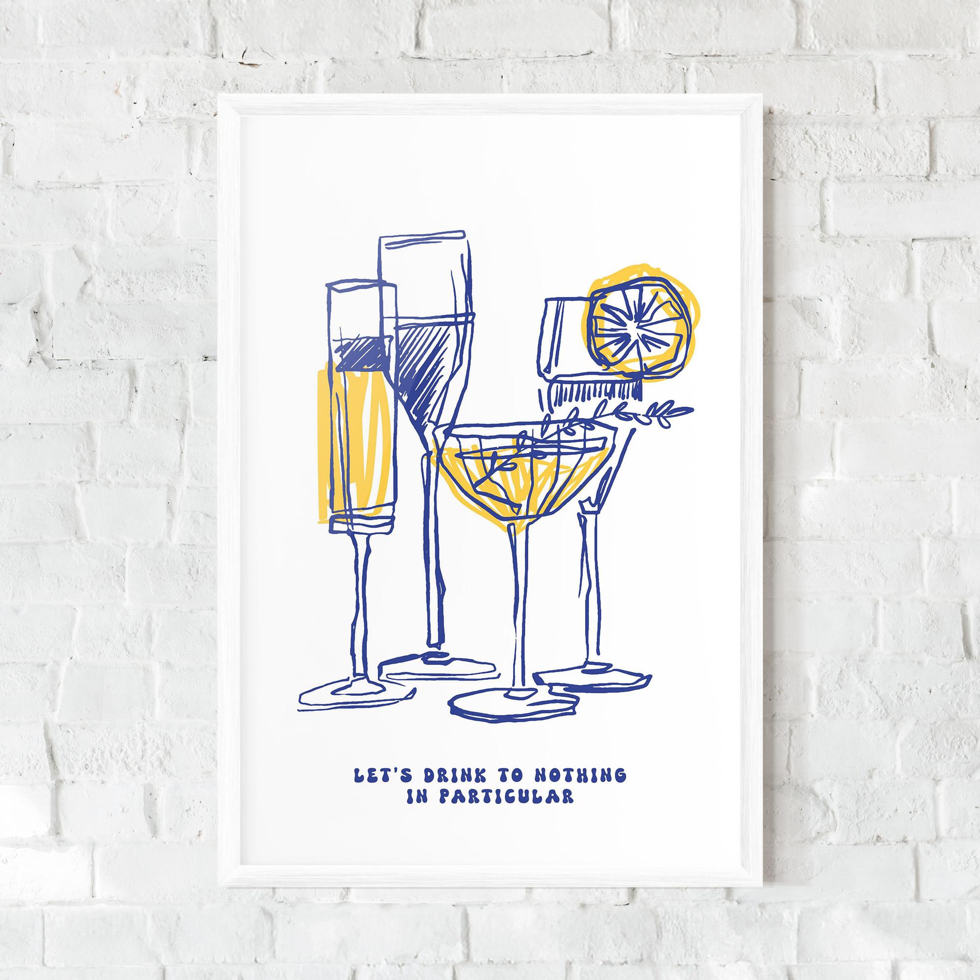 Keretezett Poszter Lets Drink mockup 0