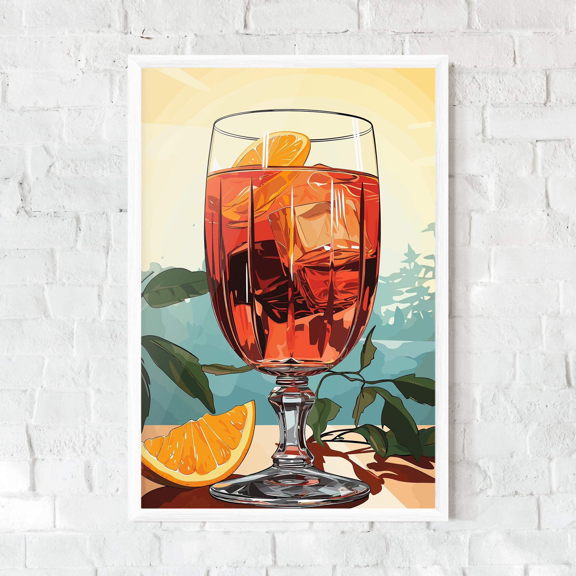 Keretezett Poszter Sunrise Cocktail mockup 0