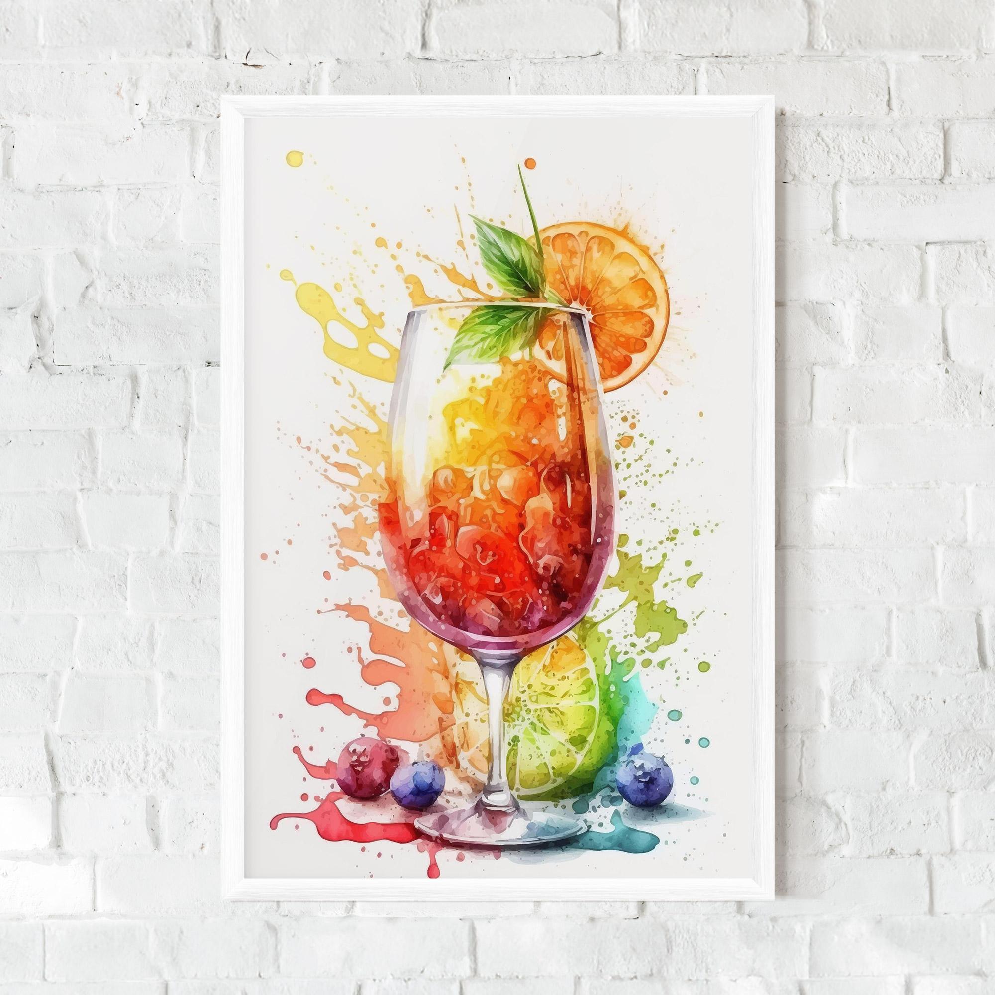 Keretezett Poszter Watercolor Juice mockup 0