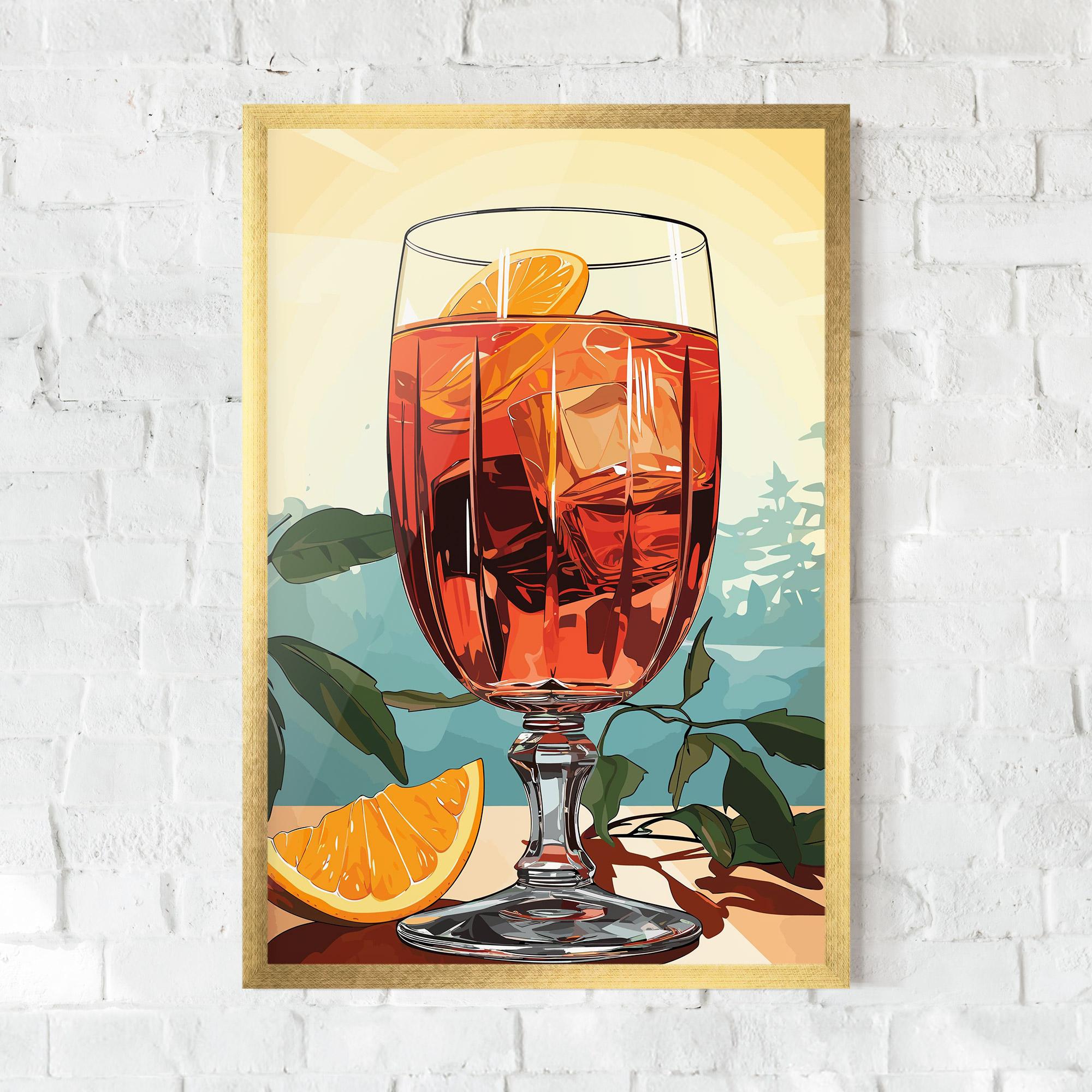 Keretezett Poszter Sunrise Cocktail mockup 0