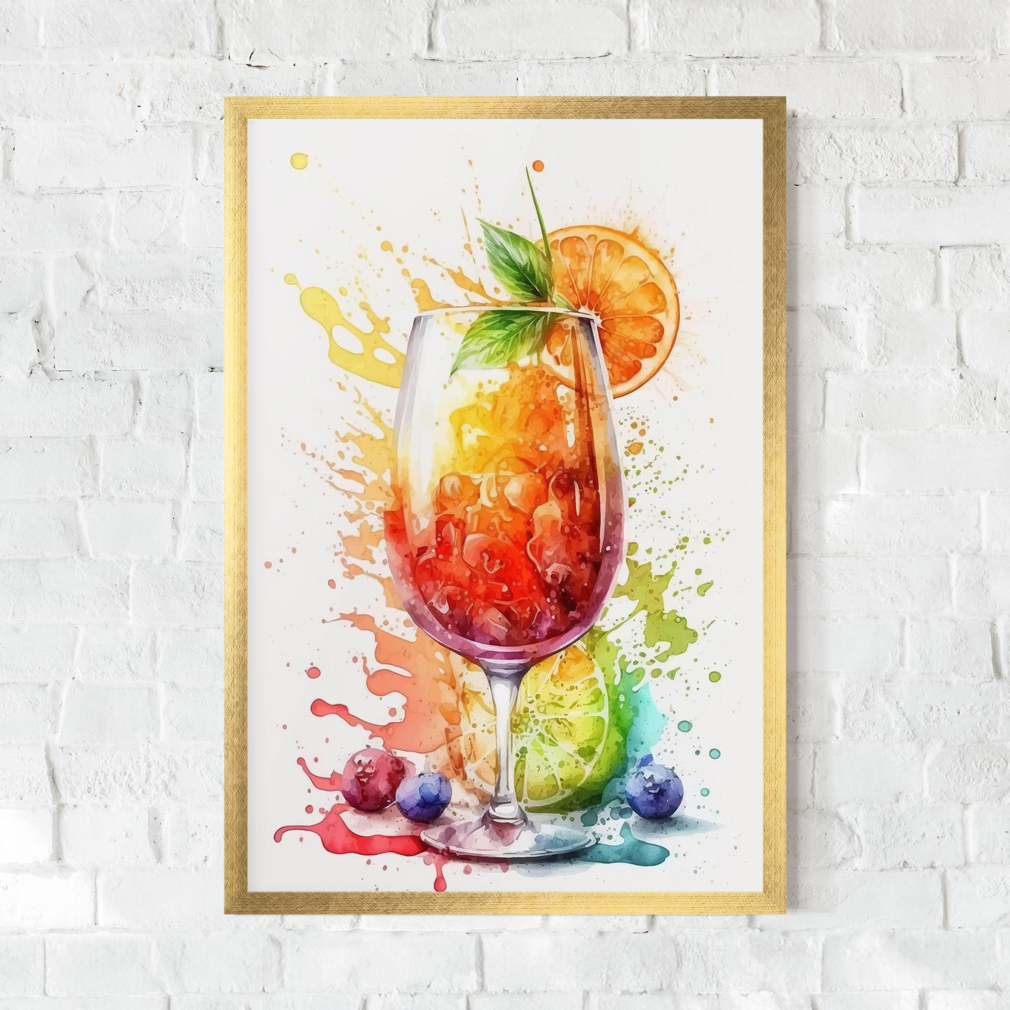 Keretezett Poszter Watercolor Juice mockup 0