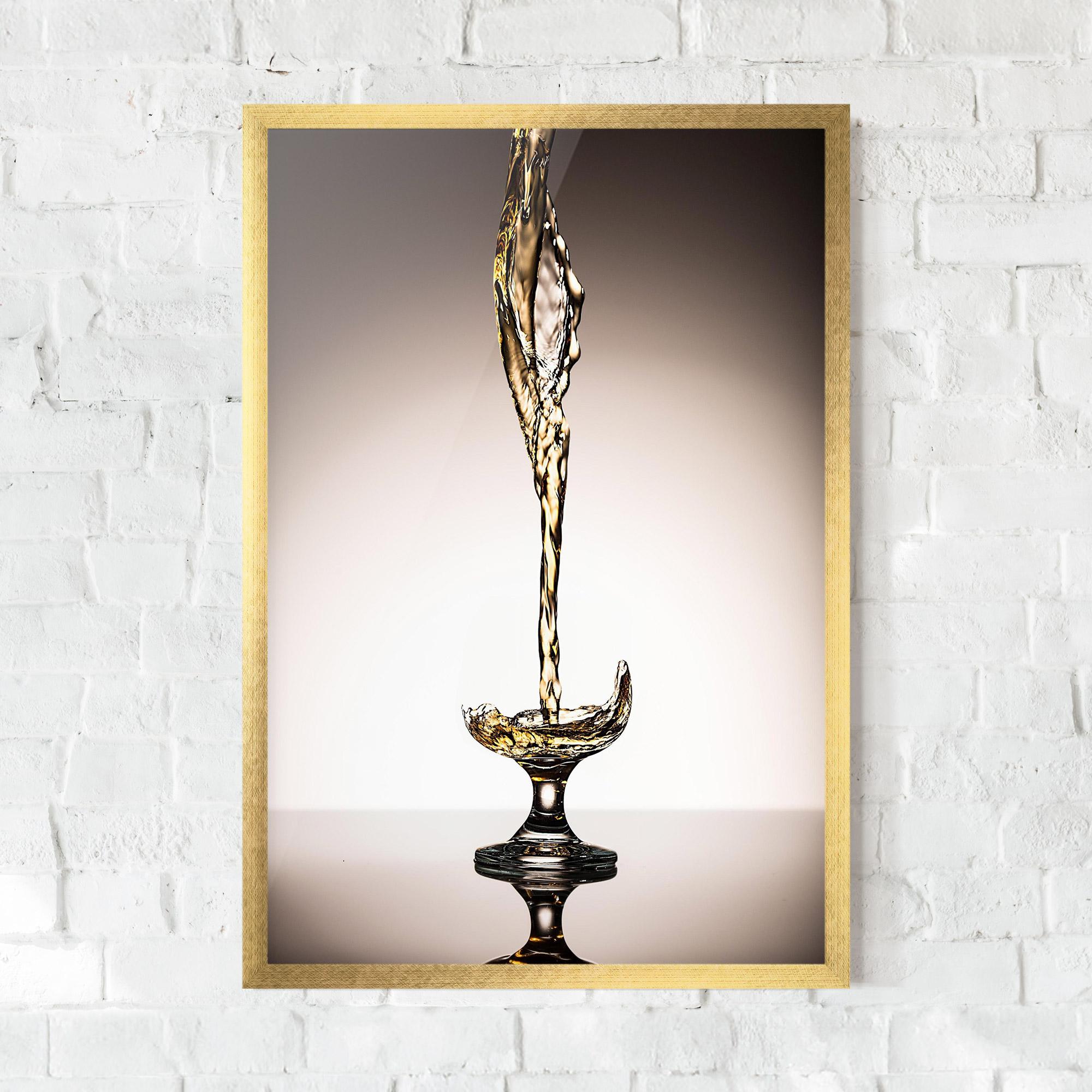 Keretezett Poszter White Wine Splash mockup 0