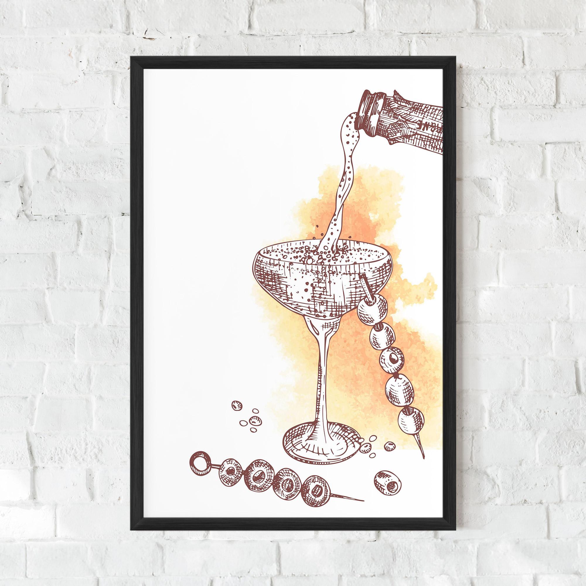 Keretezett Poszter Cocktail mockup 0