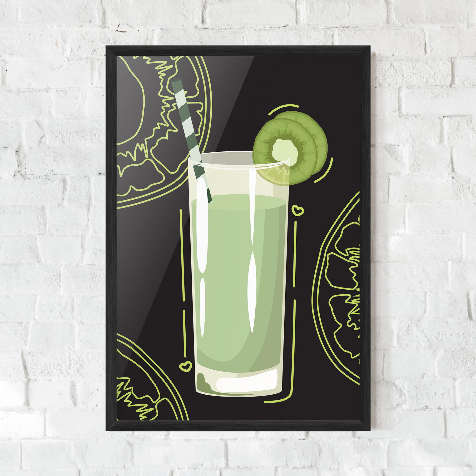 Keretezett Poszter Kiwi Drink mockup 0