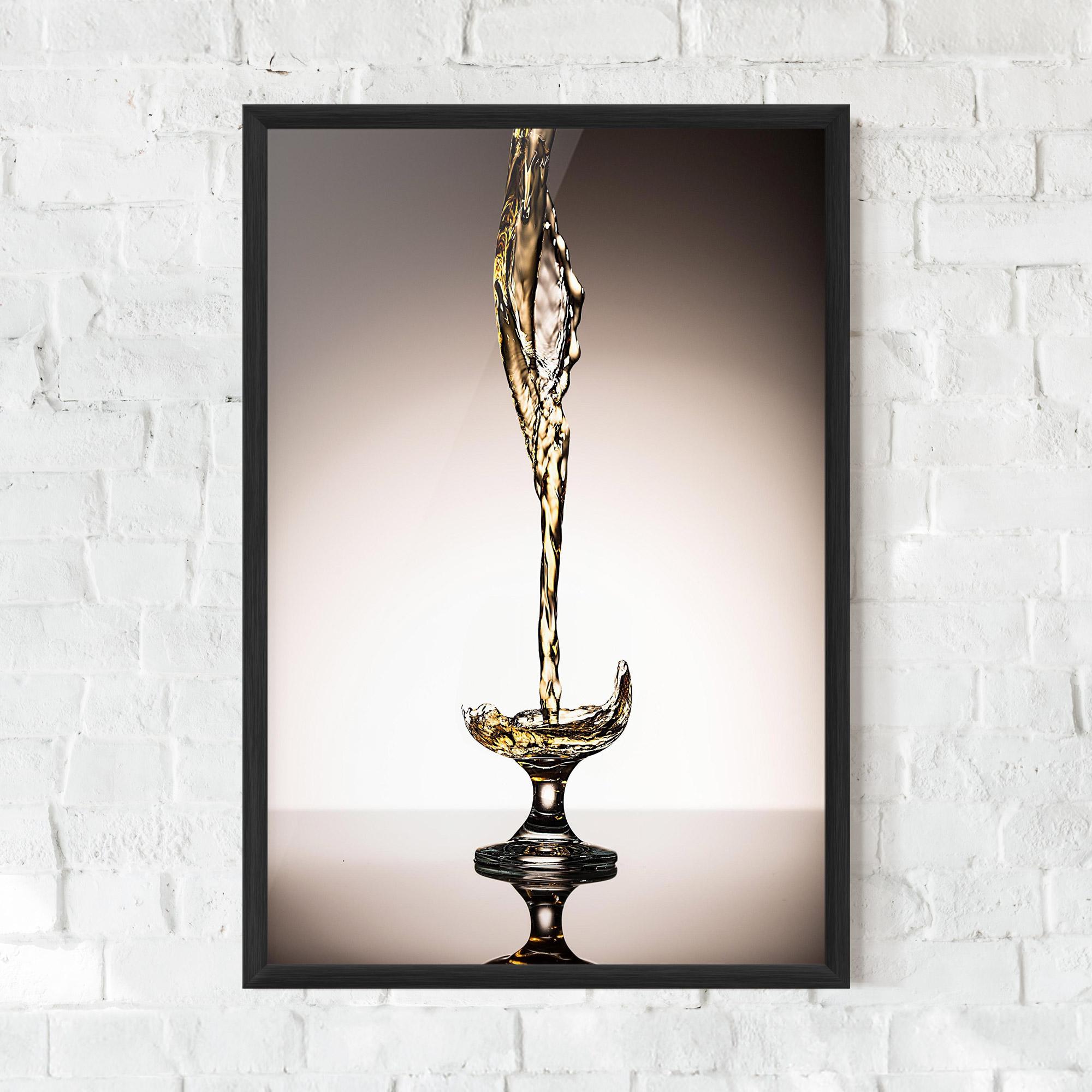 Keretezett Poszter White Wine Splash mockup 0