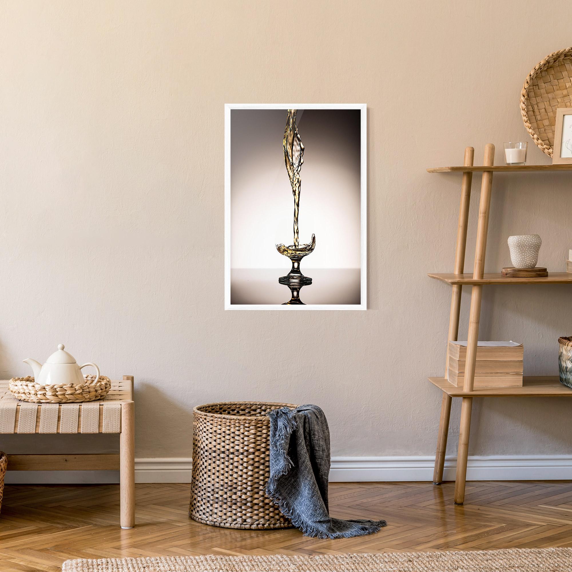 Keretezett Poszter White Wine Splash mockup 9