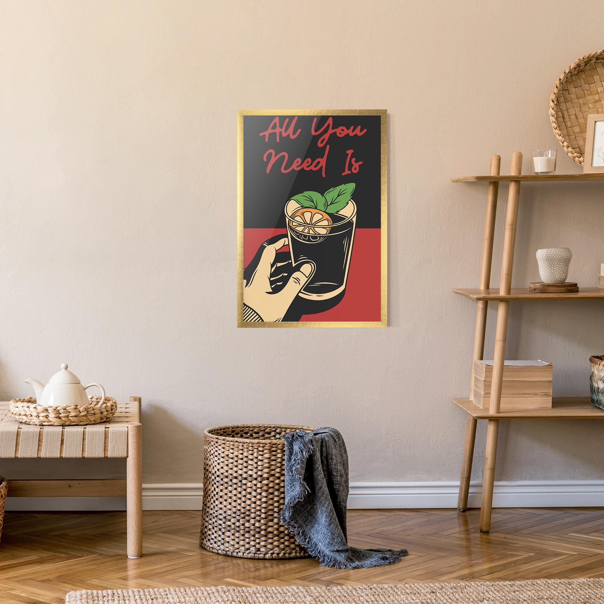 Keretezett Poszter All U Need mockup 9