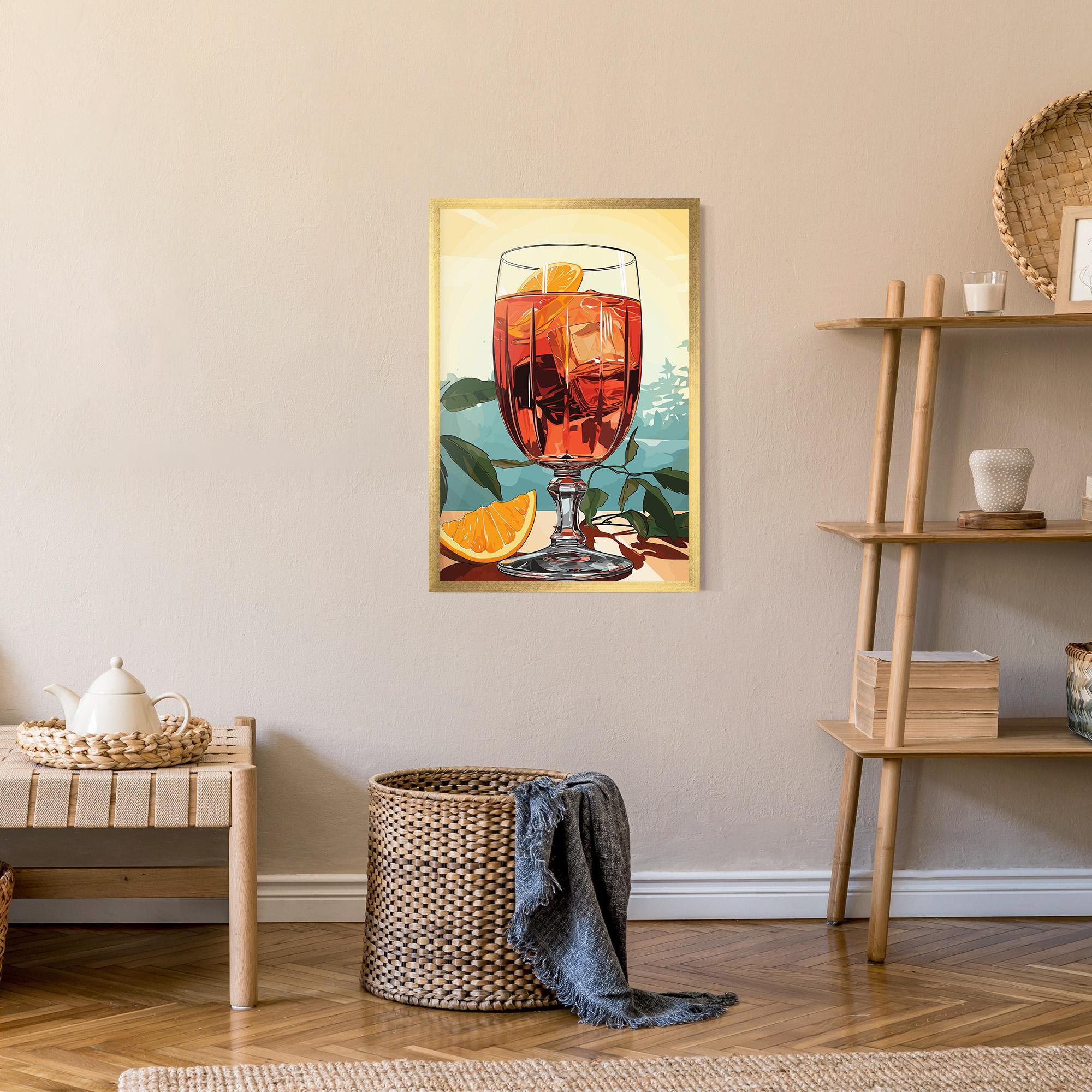 Keretezett Poszter Sunrise Cocktail mockup 9