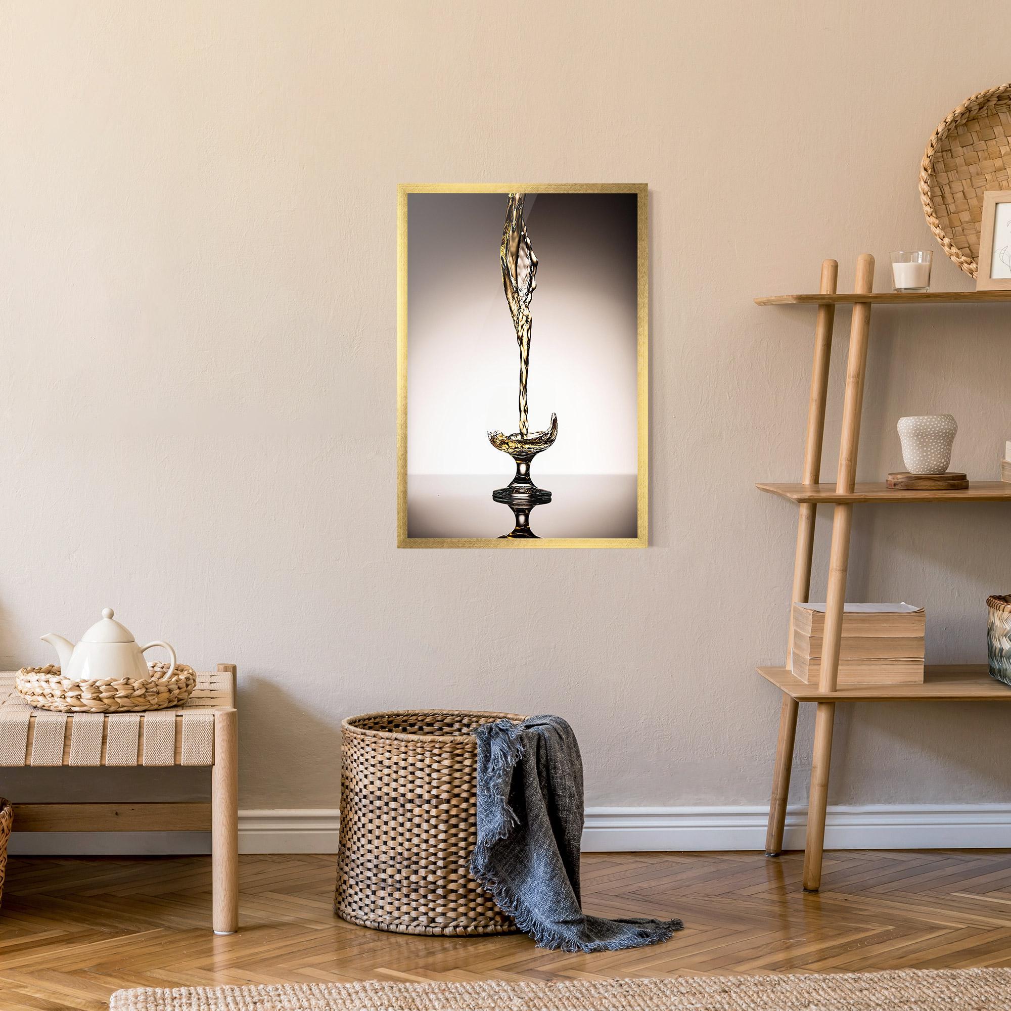 Keretezett Poszter White Wine Splash mockup 9