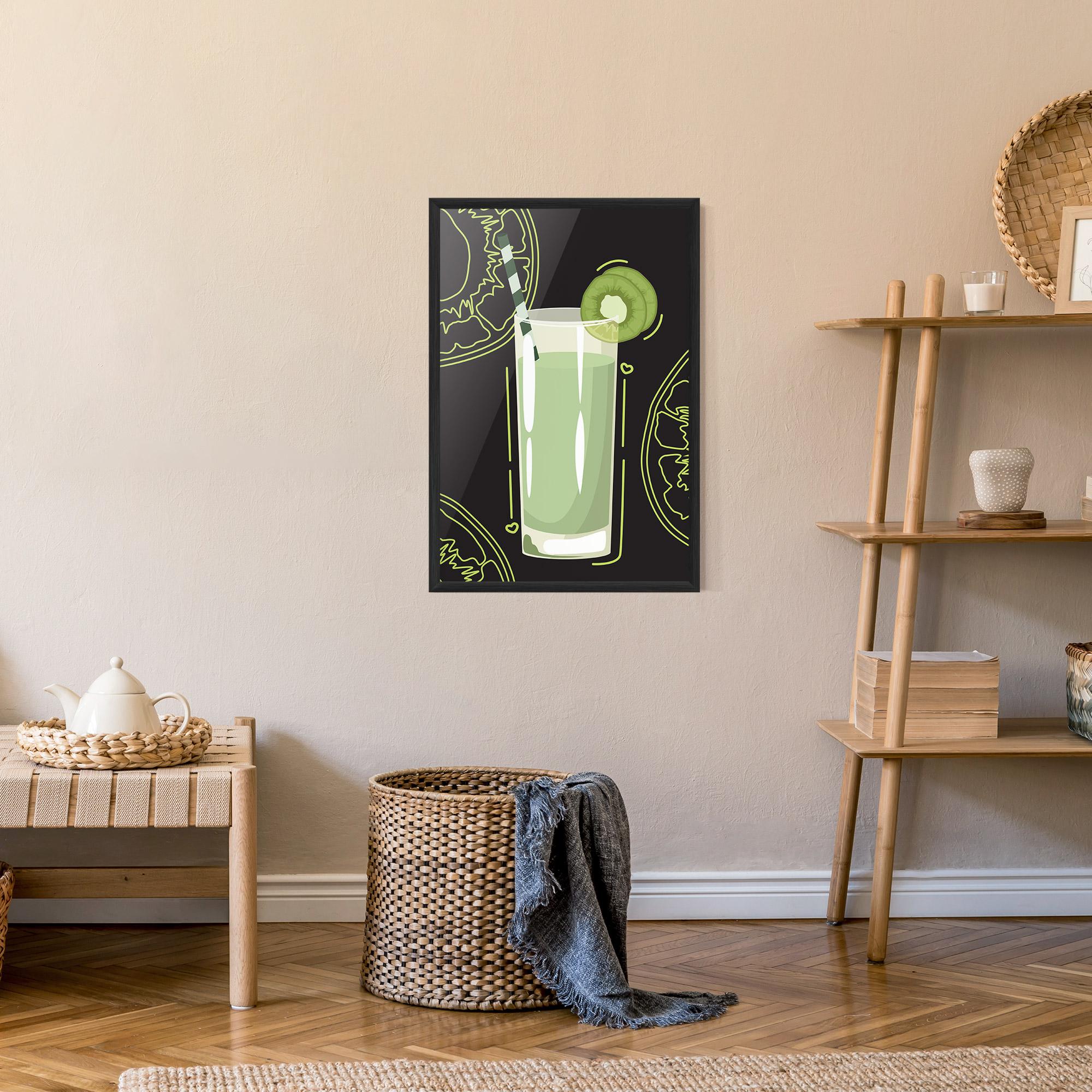 Keretezett Poszter Kiwi Drink mockup 9
