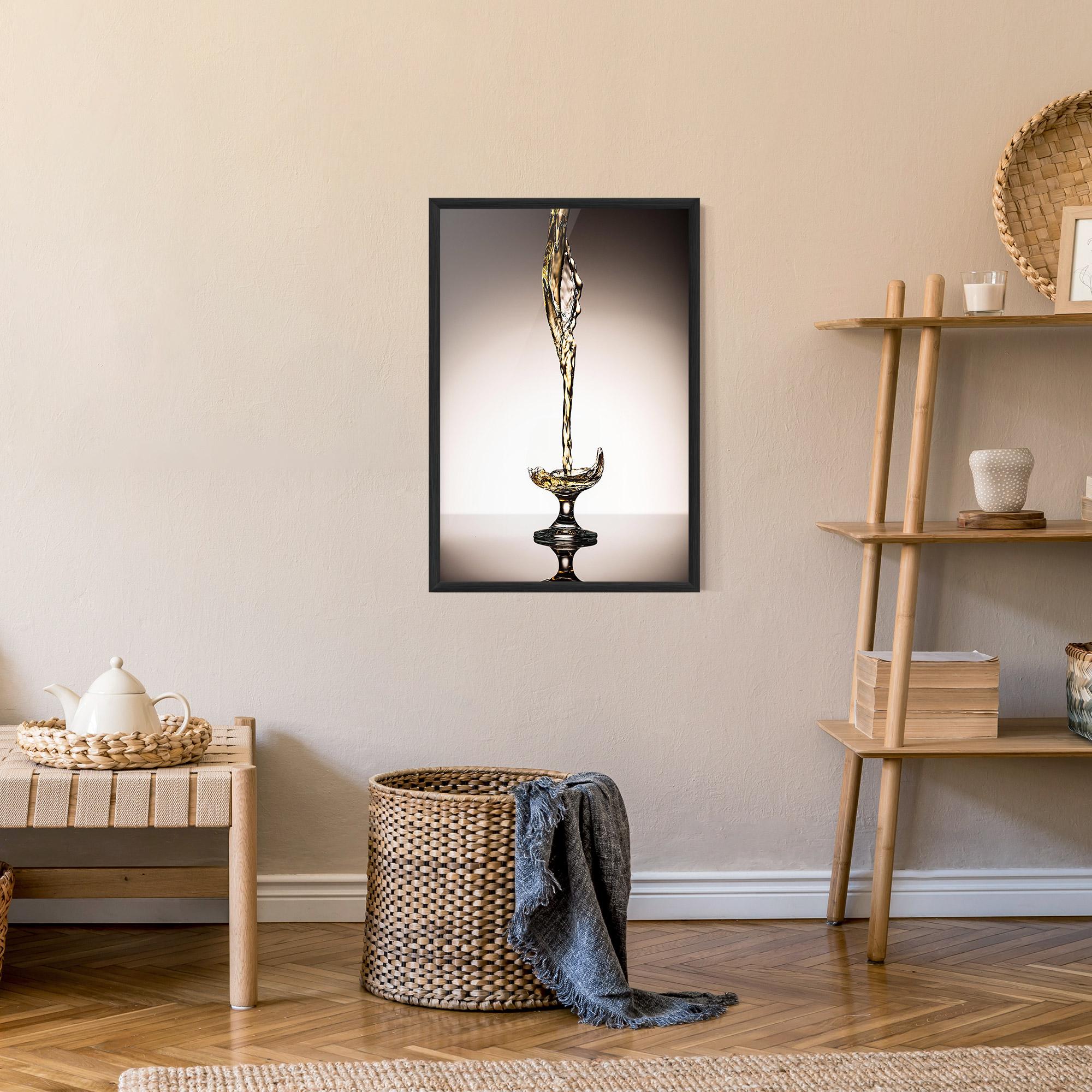 Keretezett Poszter White Wine Splash mockup 9