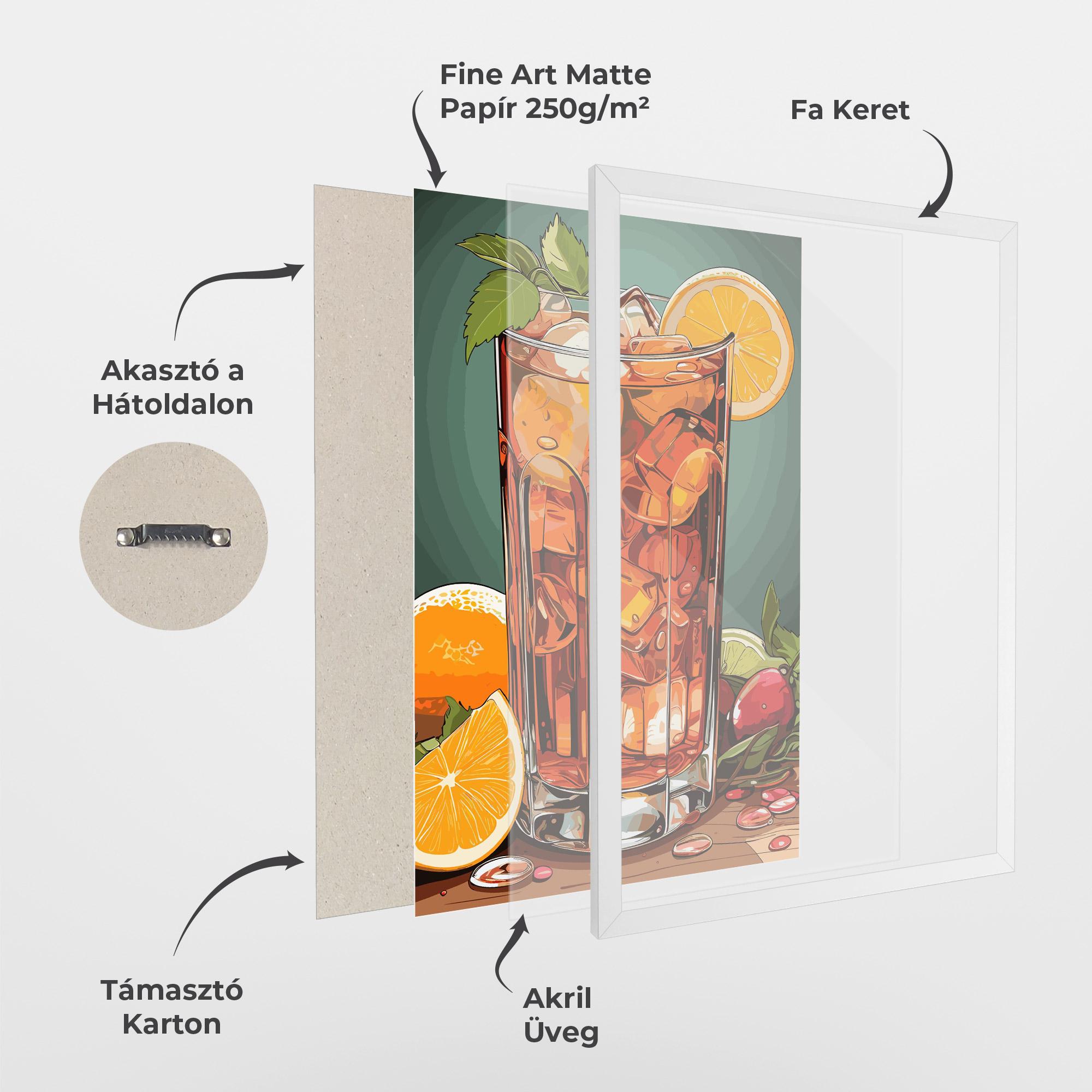 Keretezett Poszter Brown Cocktail mockup 1