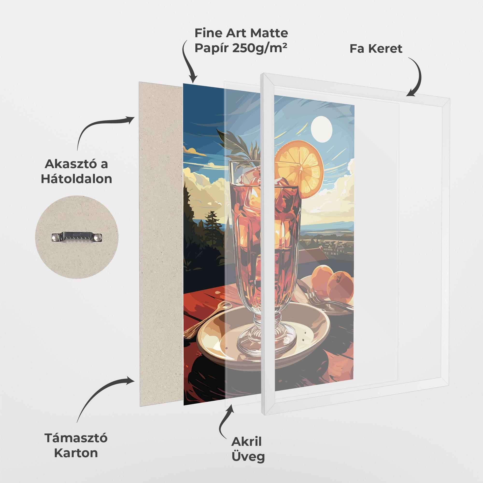 Keretezett Poszter Cocktail Orange mockup 1