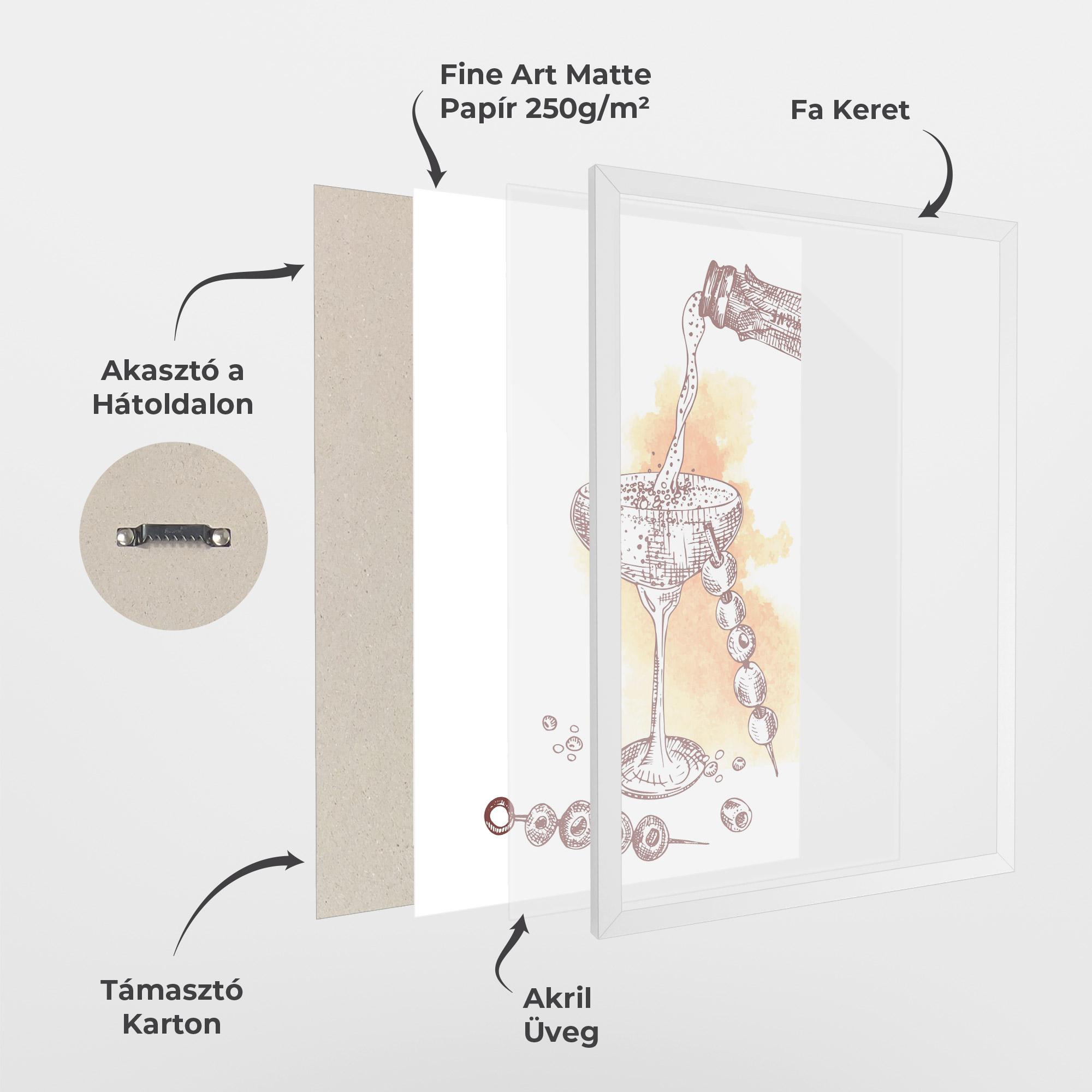 Keretezett Poszter Cocktail mockup 1