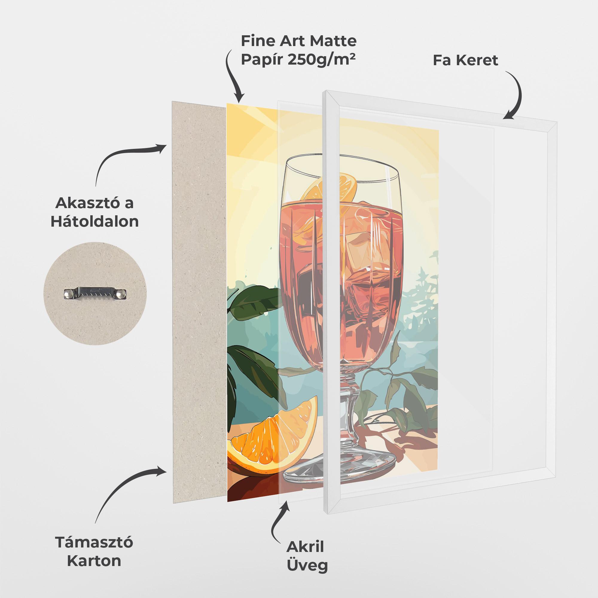 Keretezett Poszter Sunrise Cocktail mockup 1