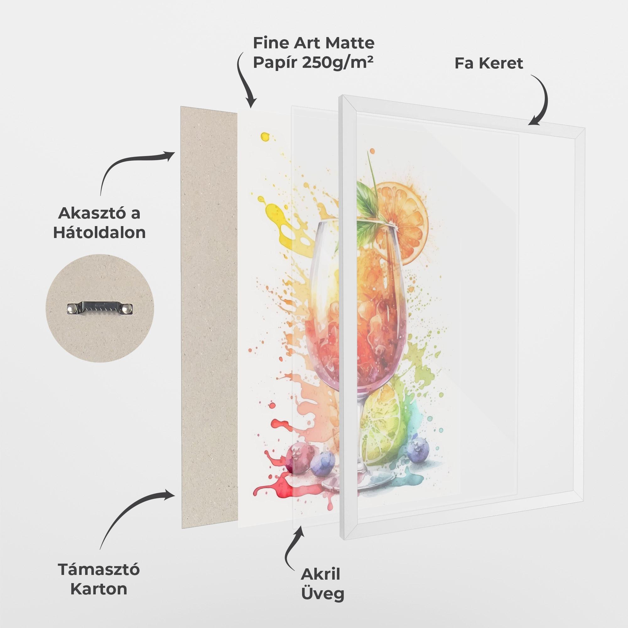 Keretezett Poszter Watercolor Juice mockup 1