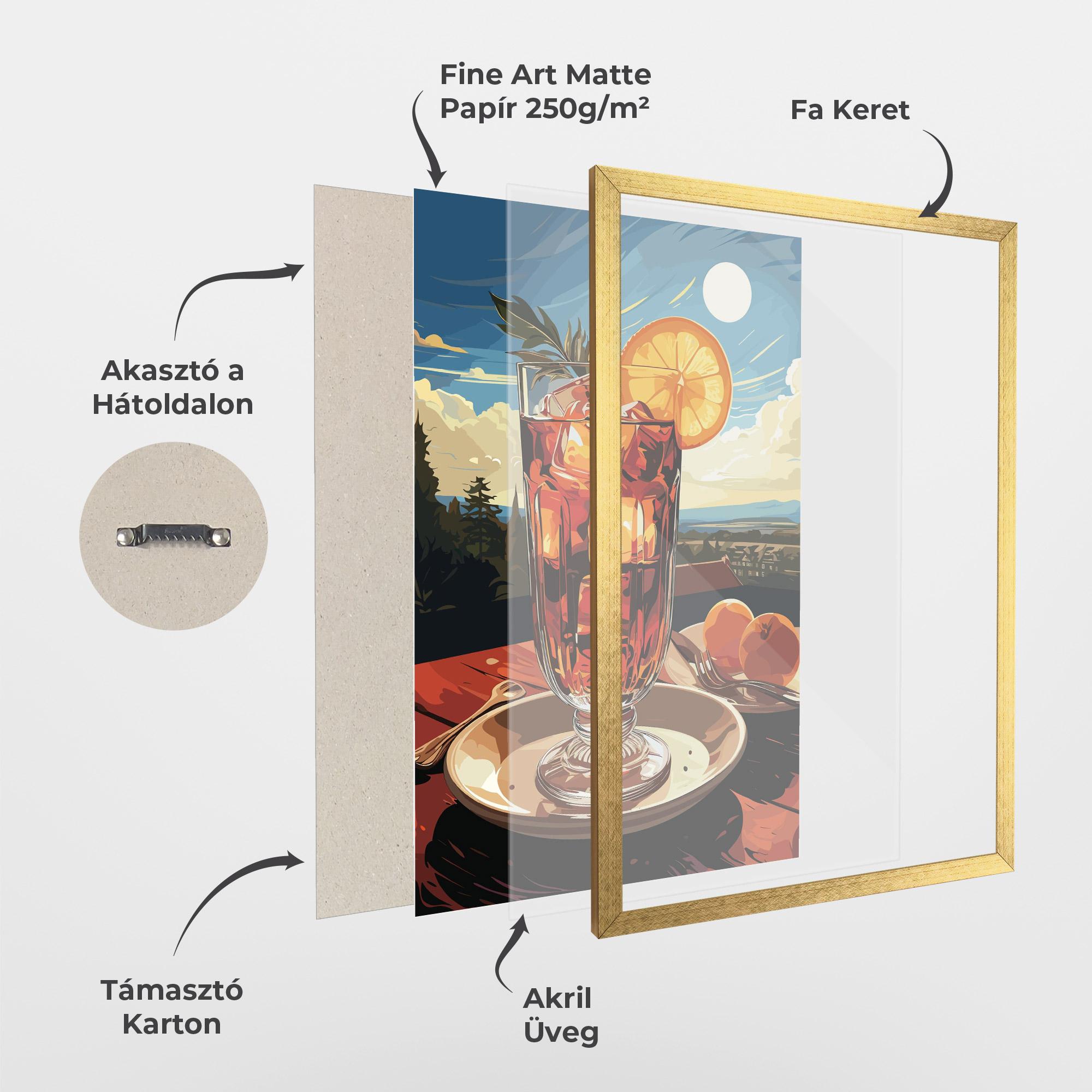 Keretezett Poszter Cocktail Orange mockup 1