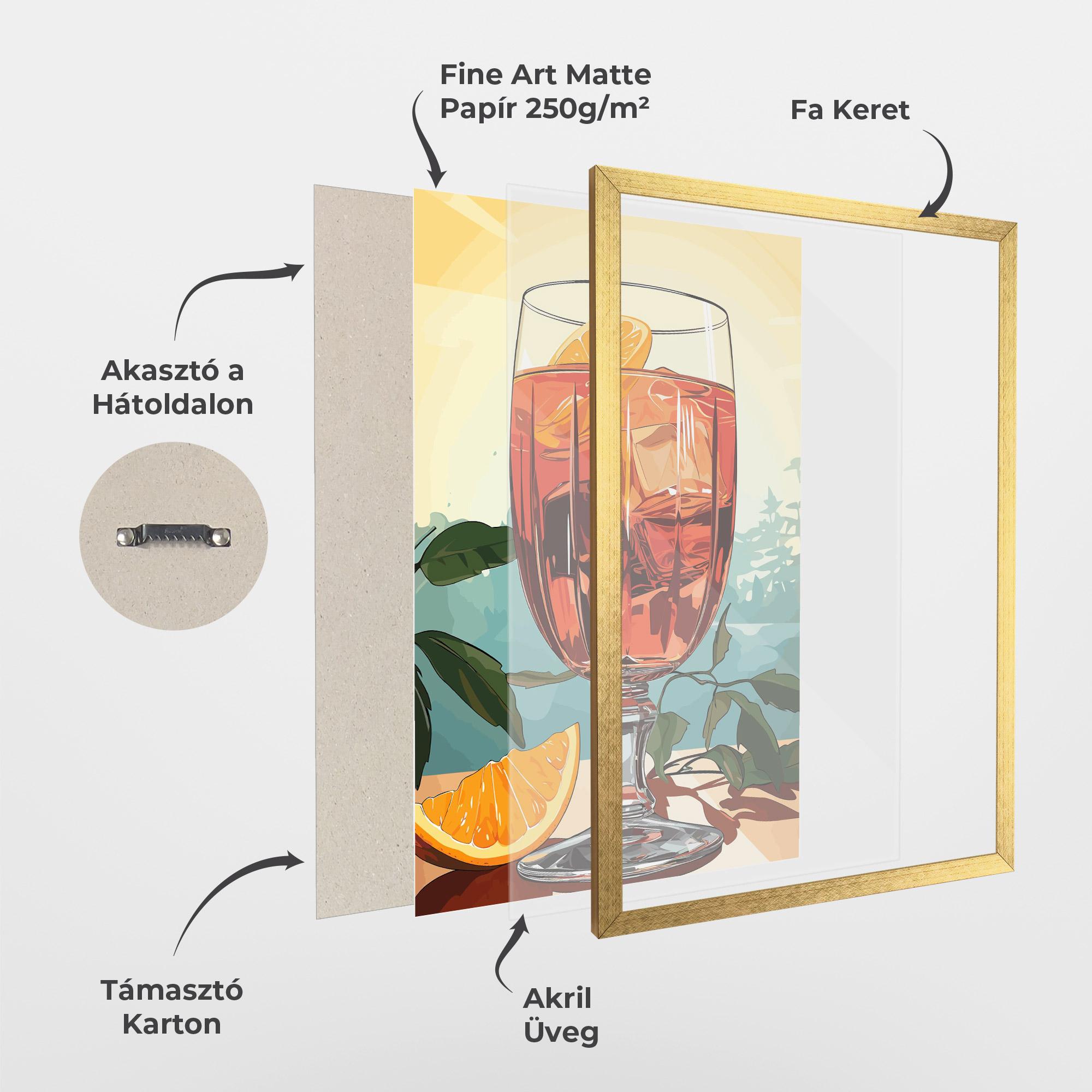 Keretezett Poszter Sunrise Cocktail mockup 1