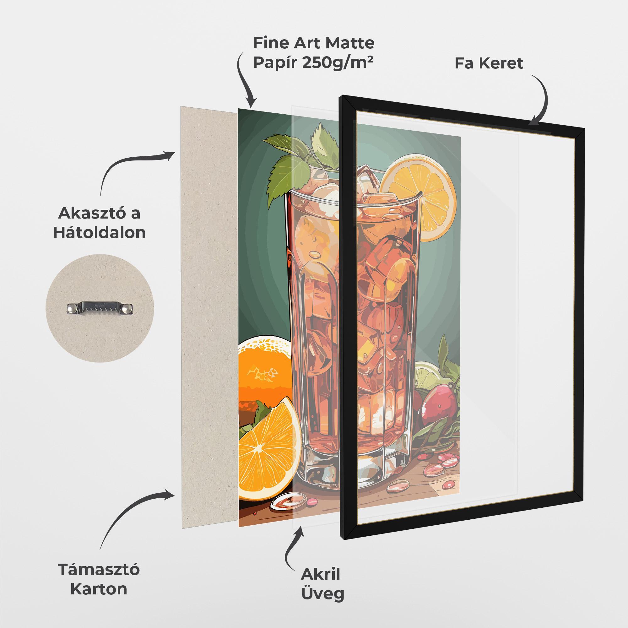 Keretezett Poszter Brown Cocktail mockup 1