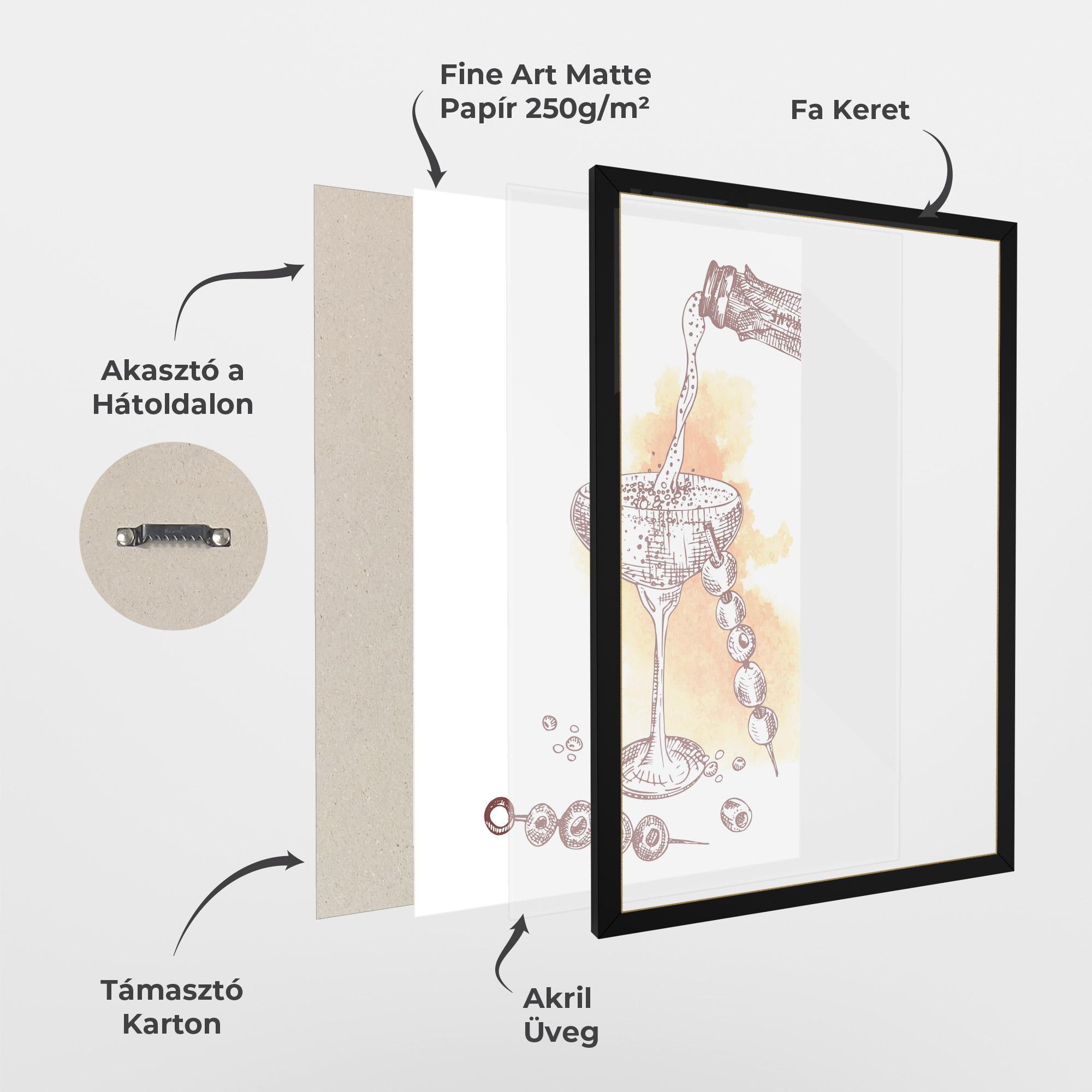 Keretezett Poszter Cocktail mockup 1