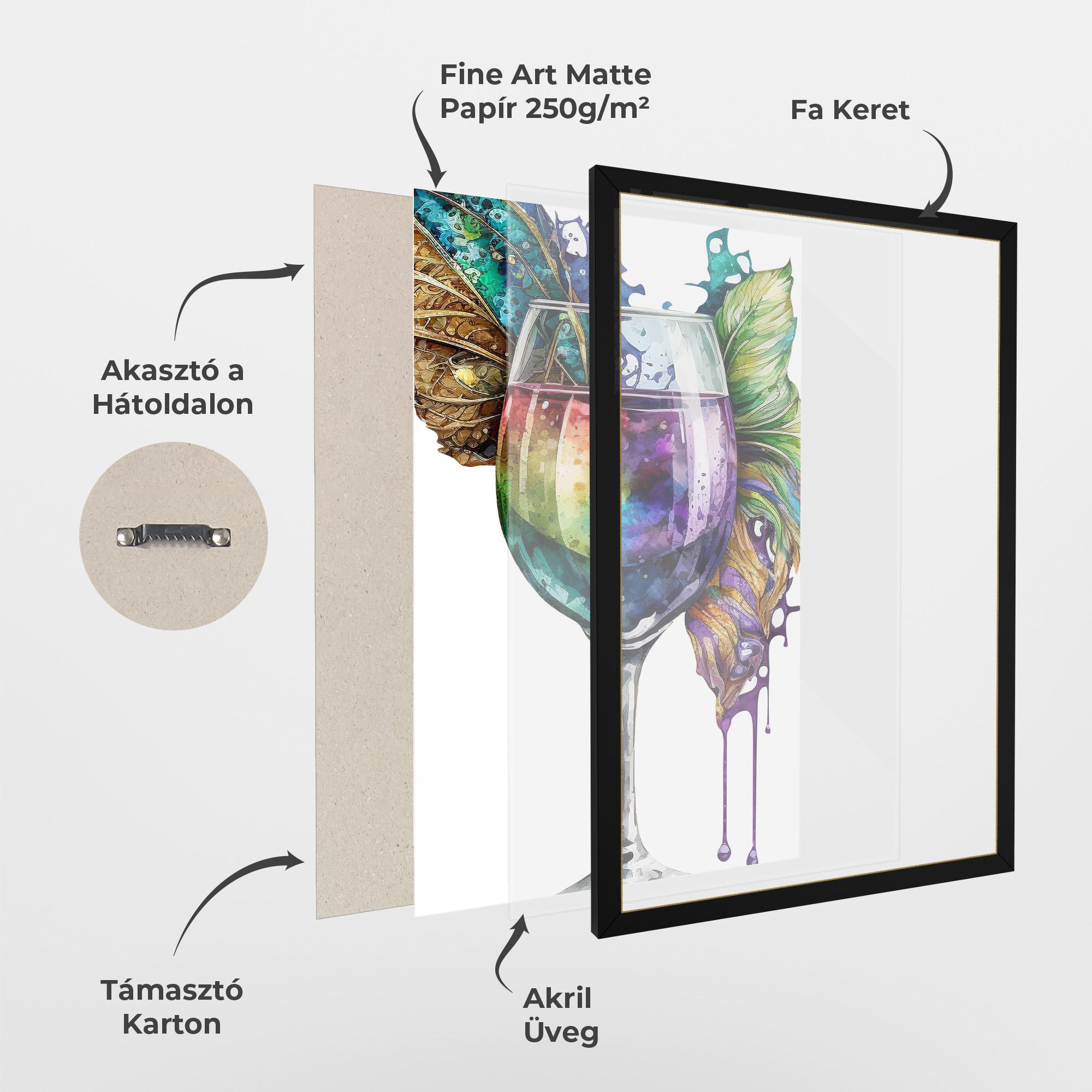 Keretezett Poszter Colorful Drink mockup 1