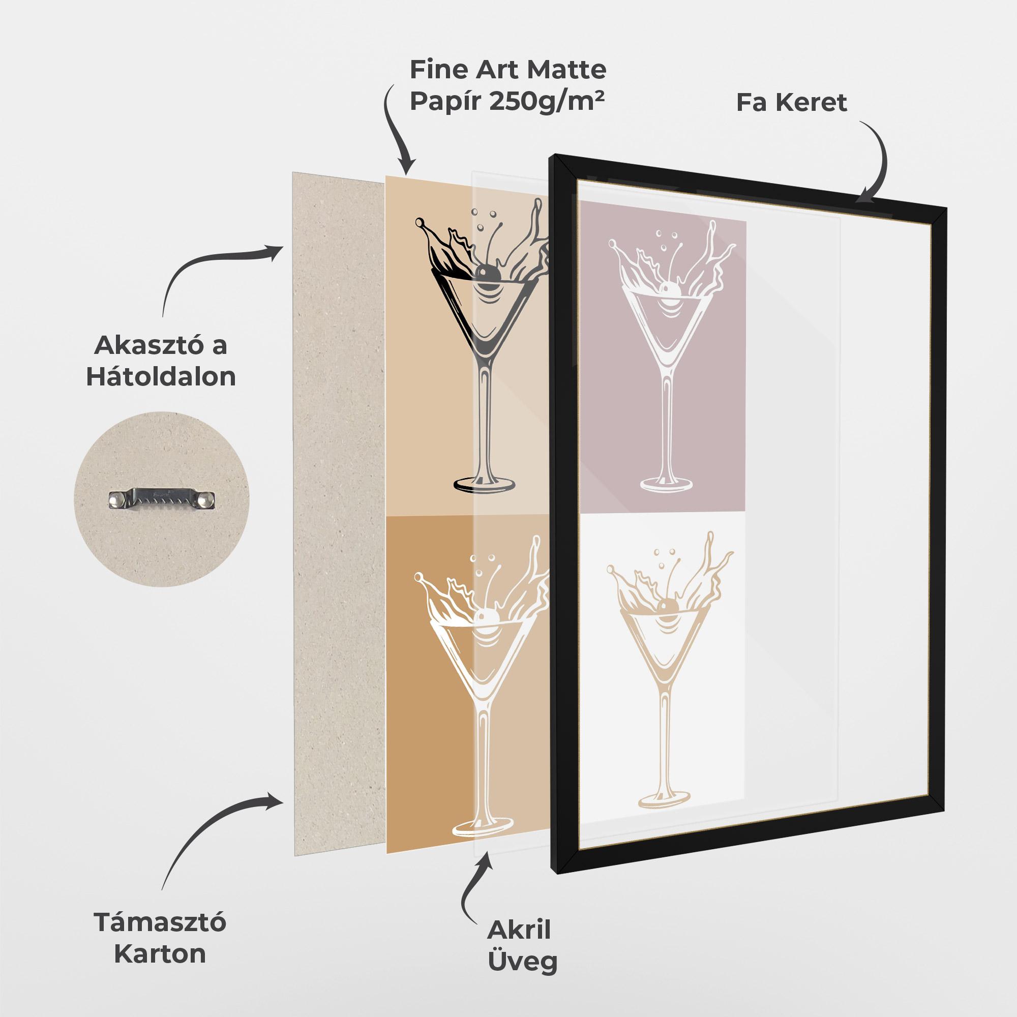 Keretezett Poszter Drinks Mix mockup 1