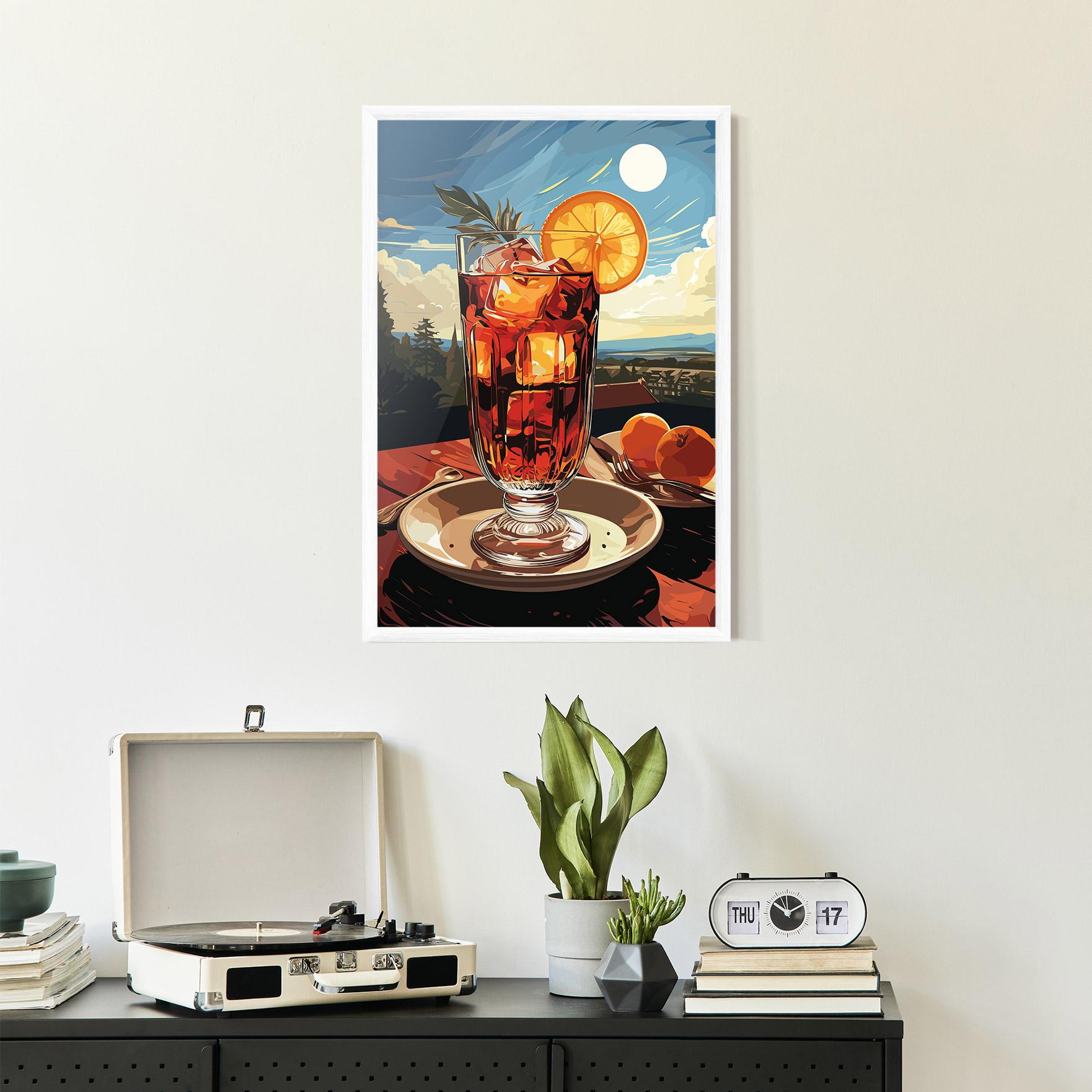 Keretezett Poszter Cocktail Orange mockup 2