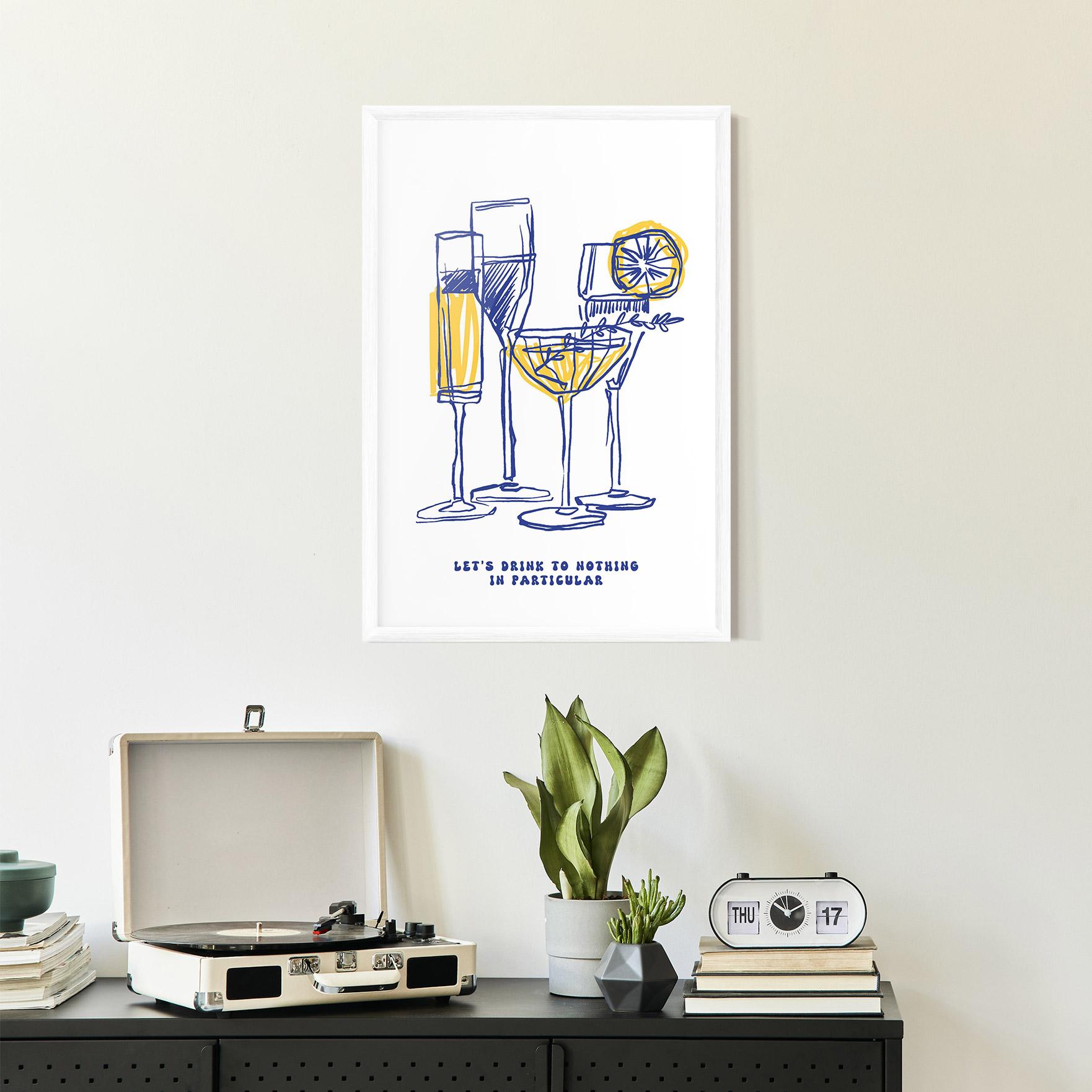 Keretezett Poszter Lets Drink mockup 2