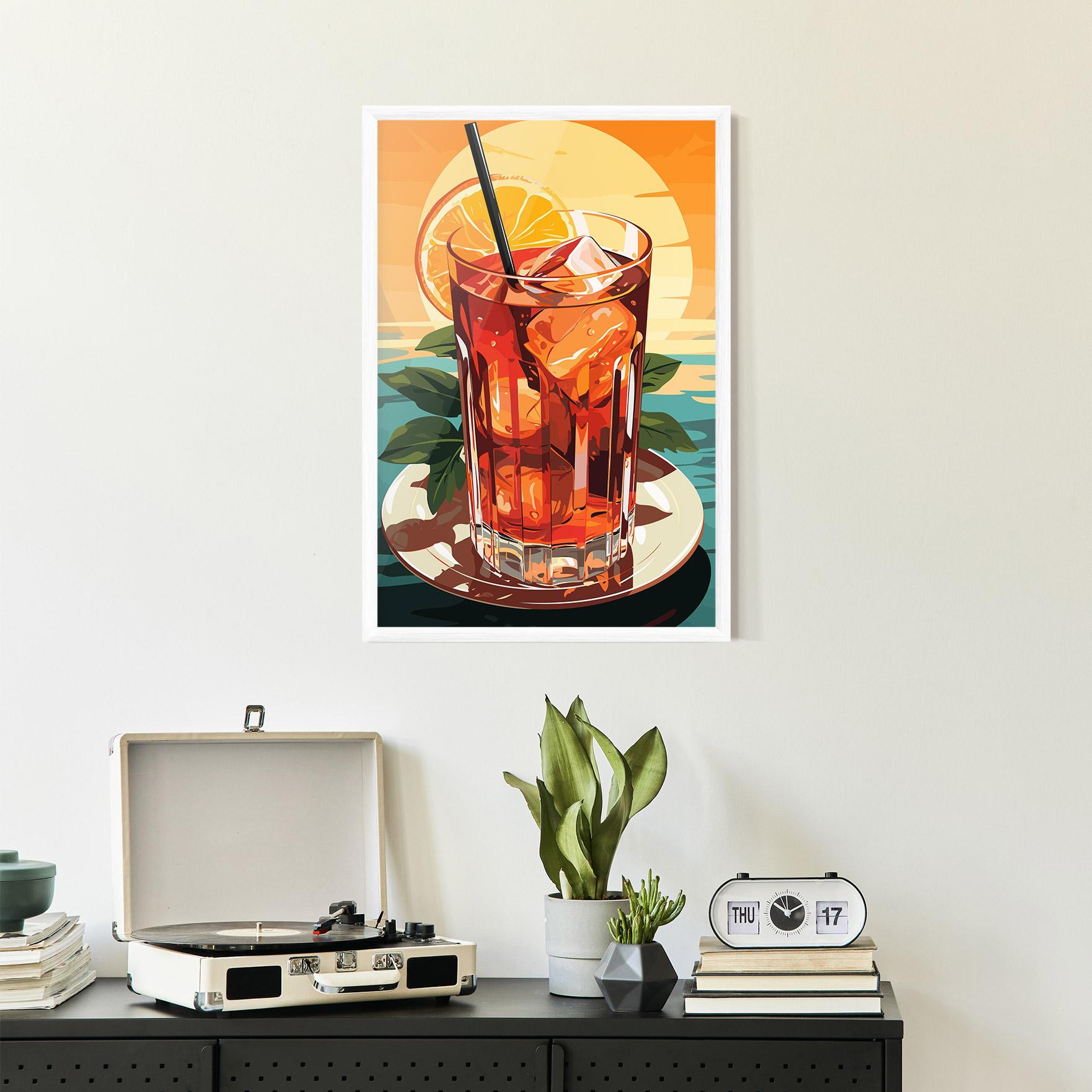 Keretezett Poszter Sunset Cocktail mockup 2
