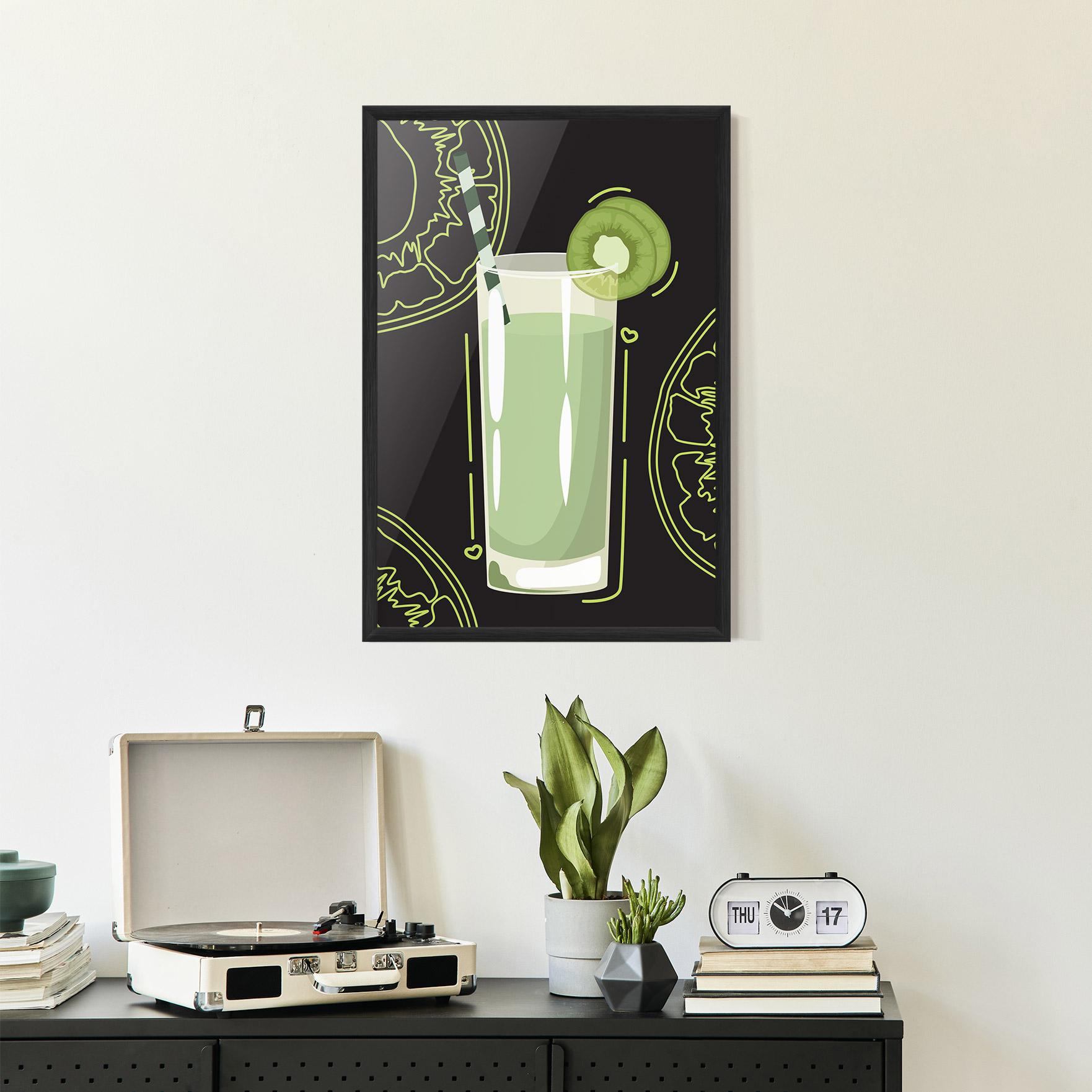 Keretezett Poszter Kiwi Drink mockup 2