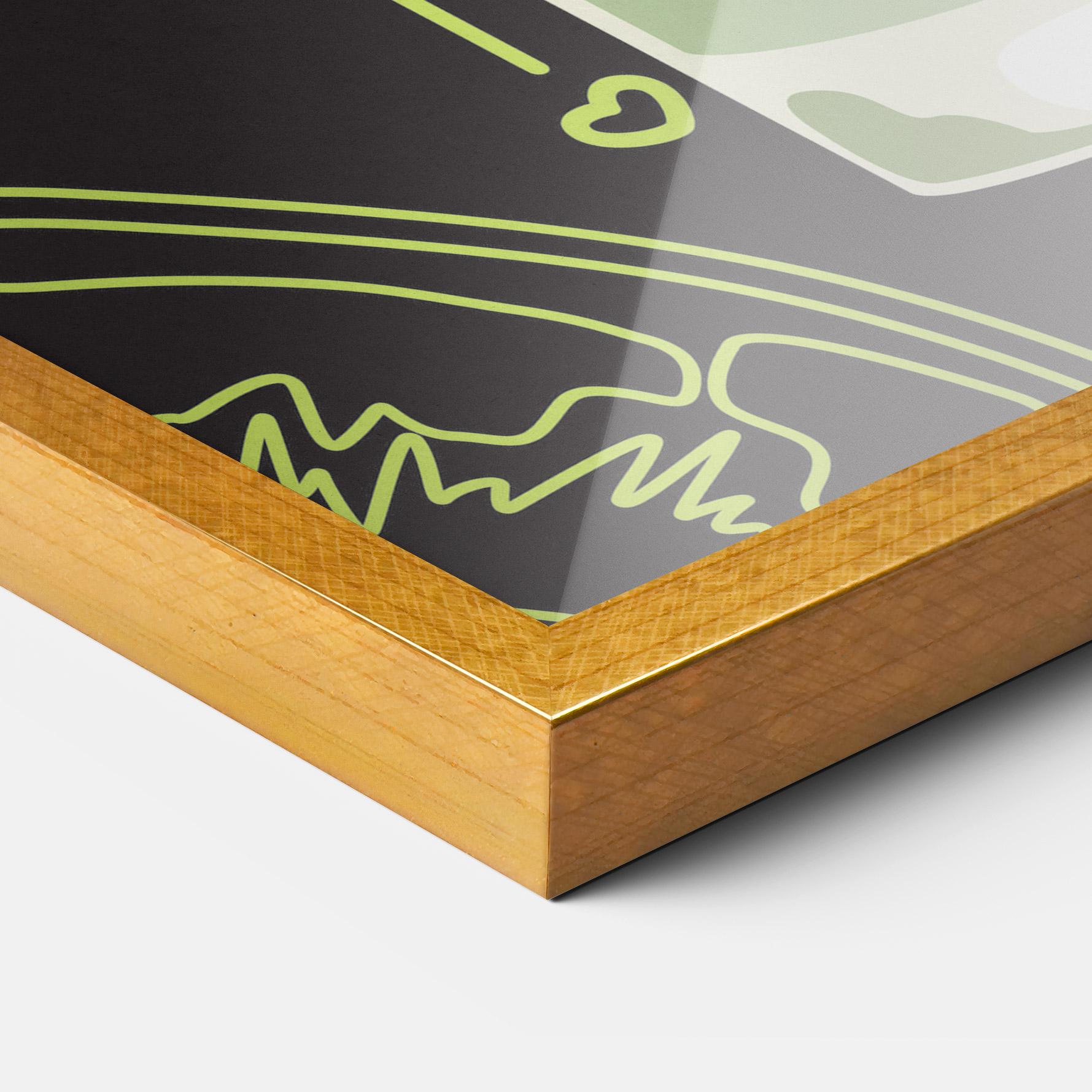 Keretezett Poszter Kiwi Drink mockup 3